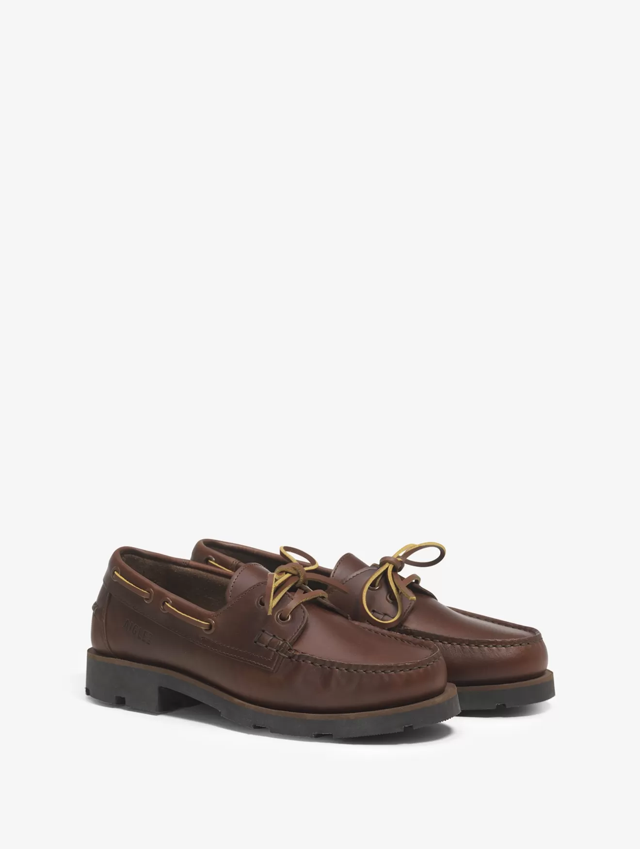 Shop Aigle Bateau En Cuir Sur La Nouvelle Semelle Timeless Bourbon