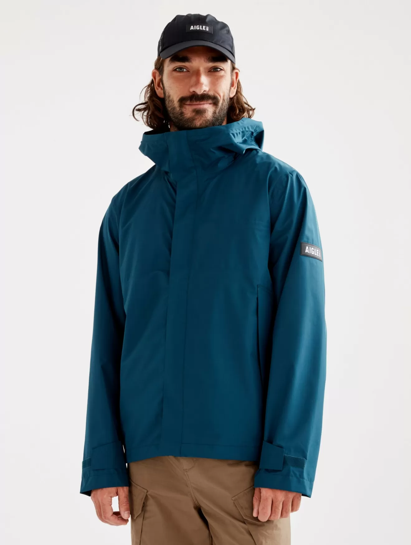 Discount Aigle Blouson Court Mtd® A Capuche Storm Blue