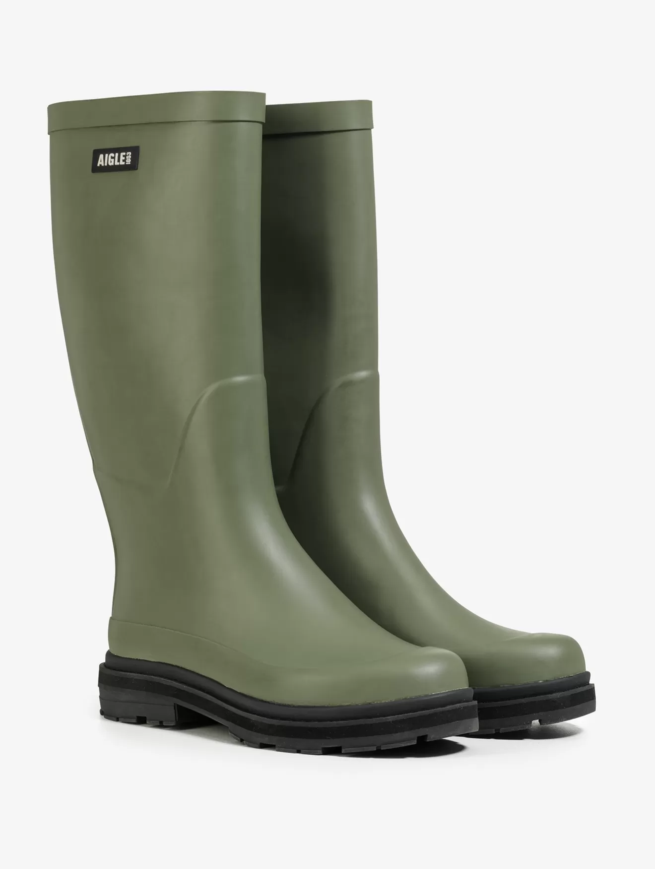Cheap Aigle Botte De Pluie Hybride Pour Femme, Pour Un Style A Toute Epreuve. Olivine