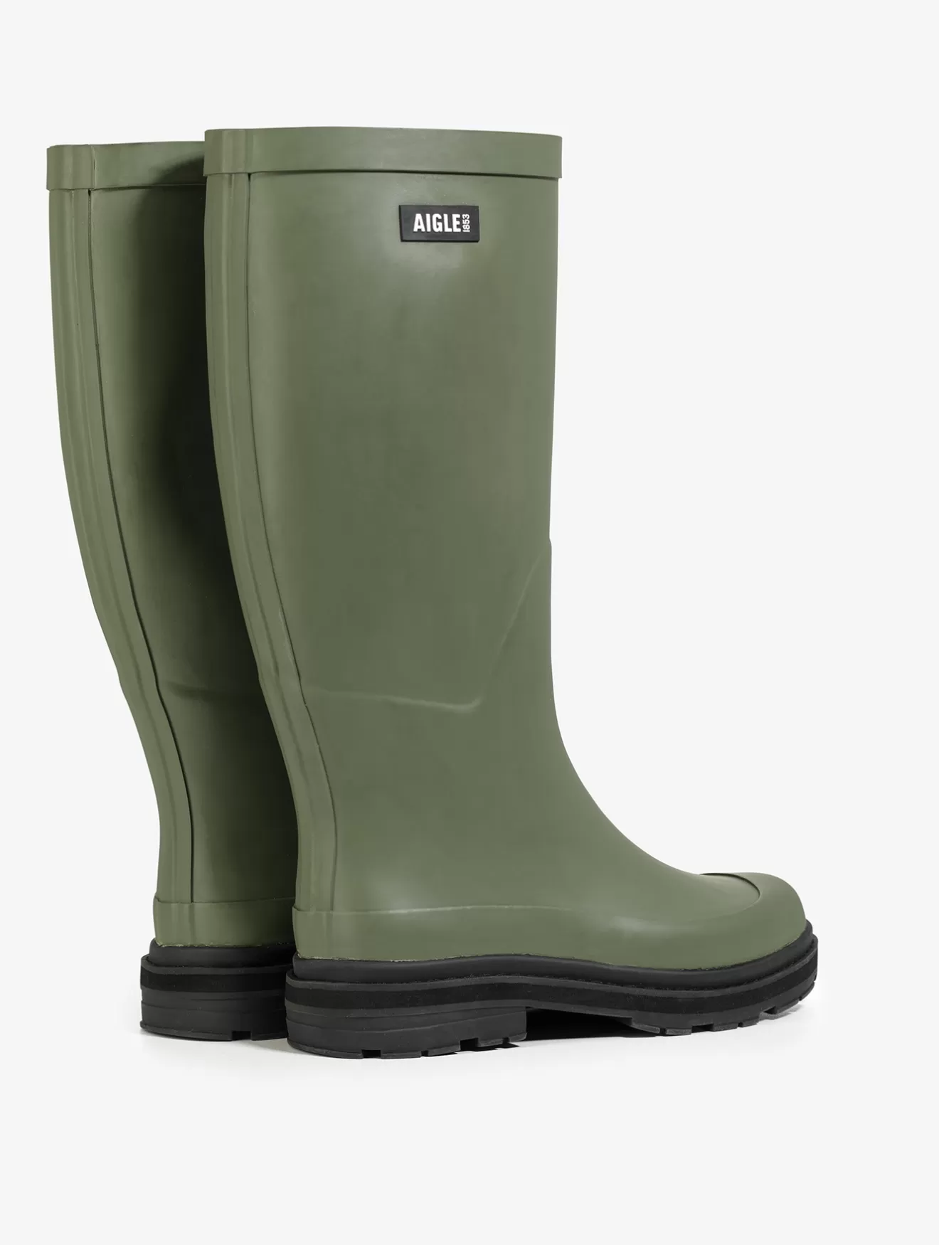 Cheap Aigle Botte De Pluie Hybride Pour Femme, Pour Un Style A Toute Epreuve. Olivine