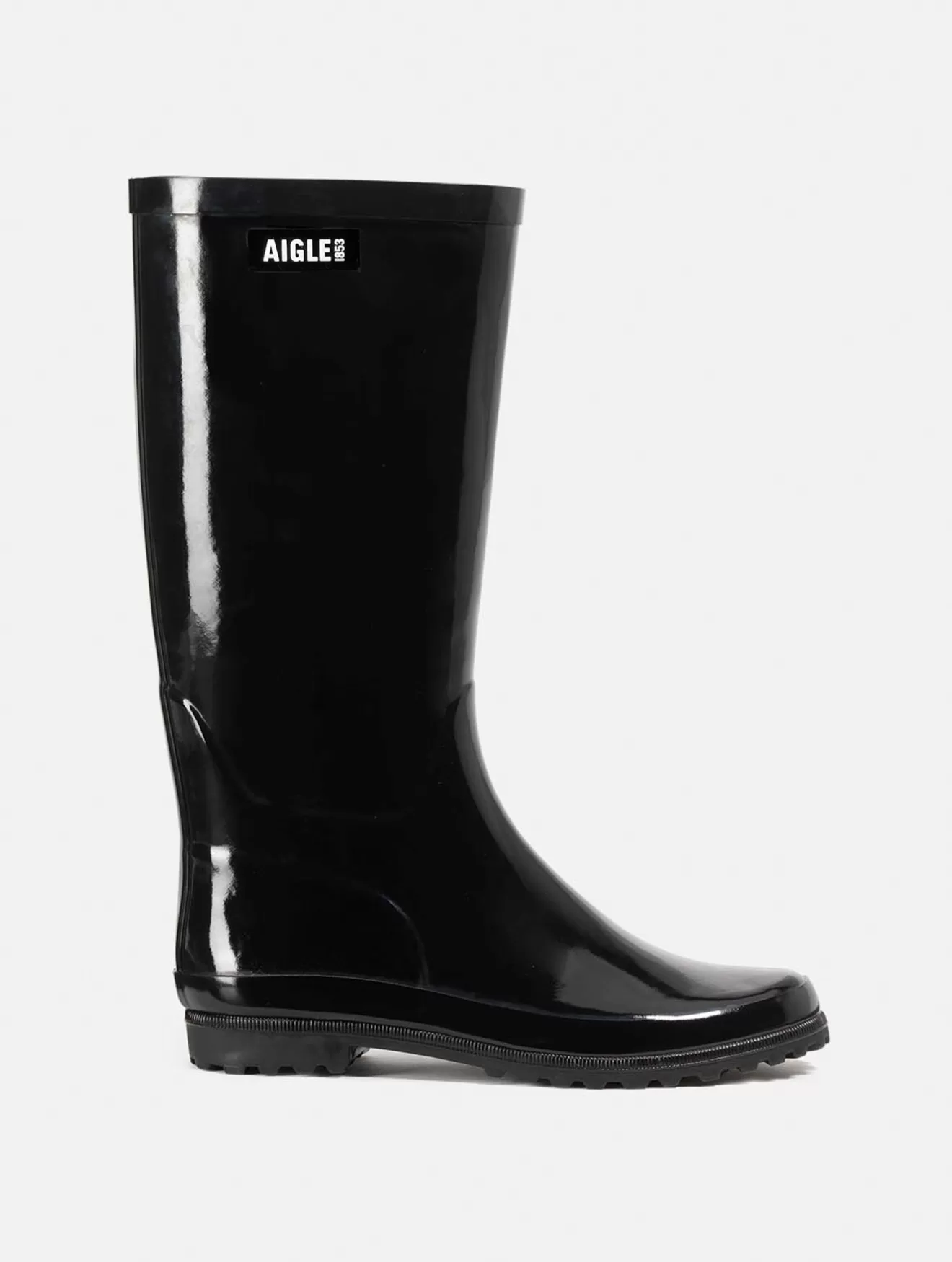 Hot Aigle Botte De Pluie Vernie. Noir