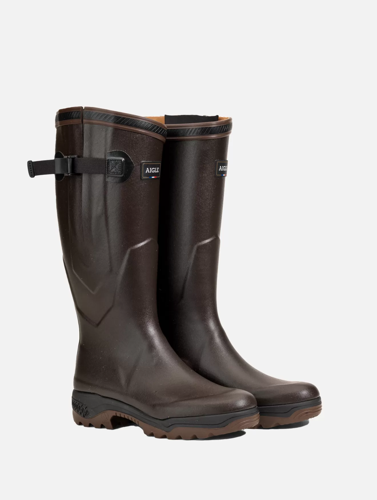 Clearance Aigle Bottes Anti-Fatigue Adaptees A Tous Les Mollets Made In France Brun