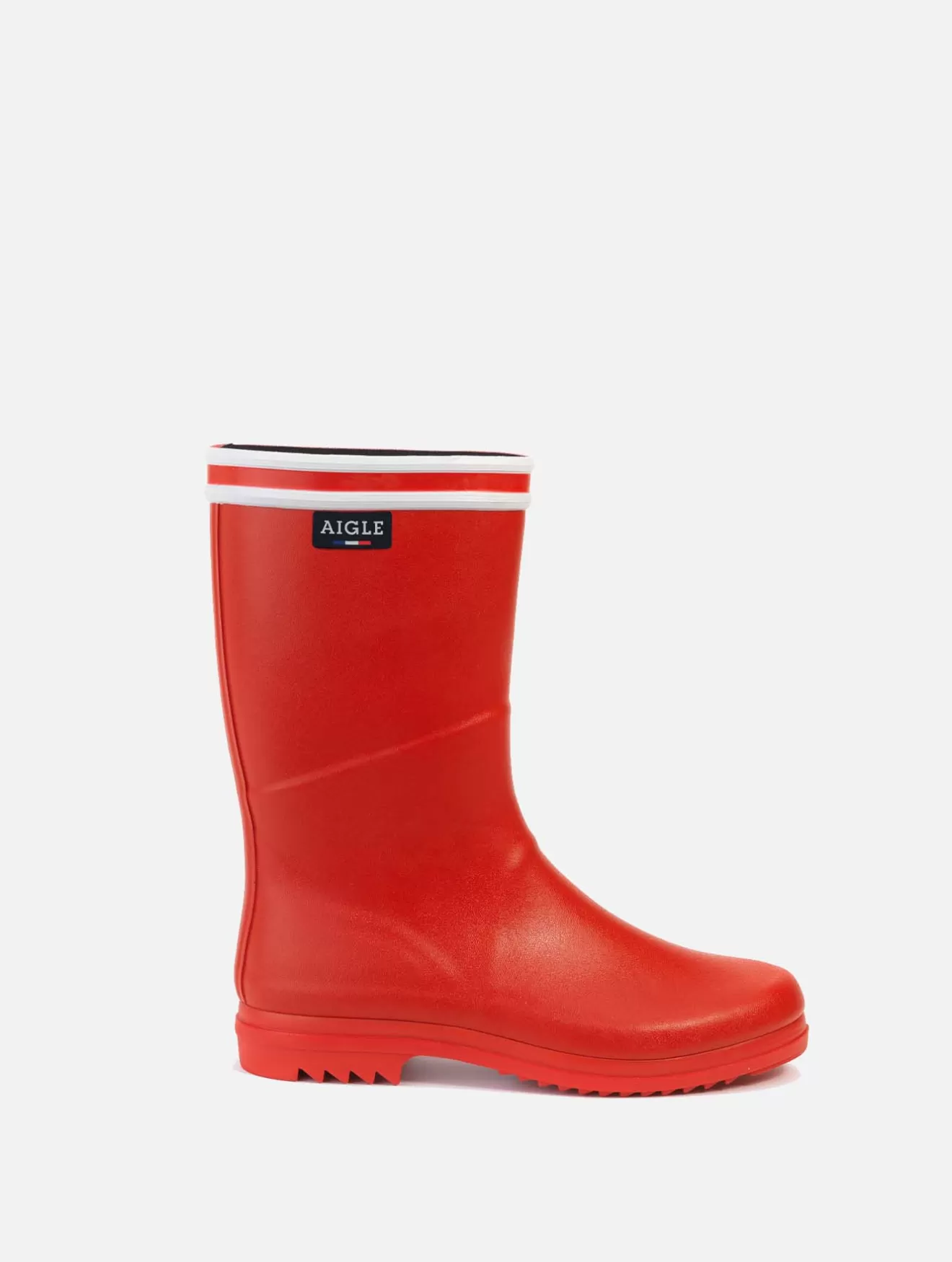 Hot Aigle Bottes De Pluie A Semelle Crantee Made In France Rouge