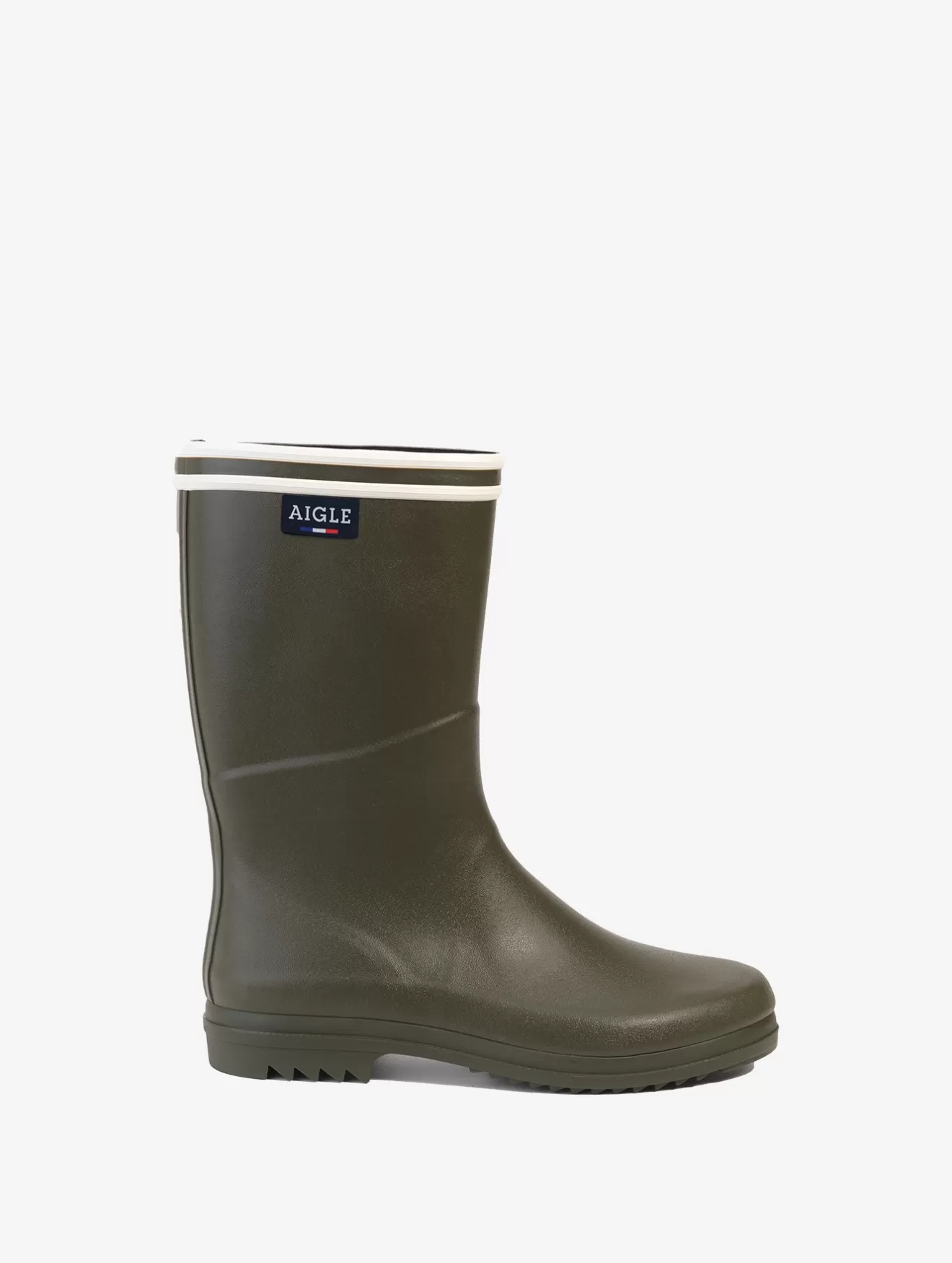 Fashion Aigle Bottes De Pluie A Semelle Crantee Made In France Kaki