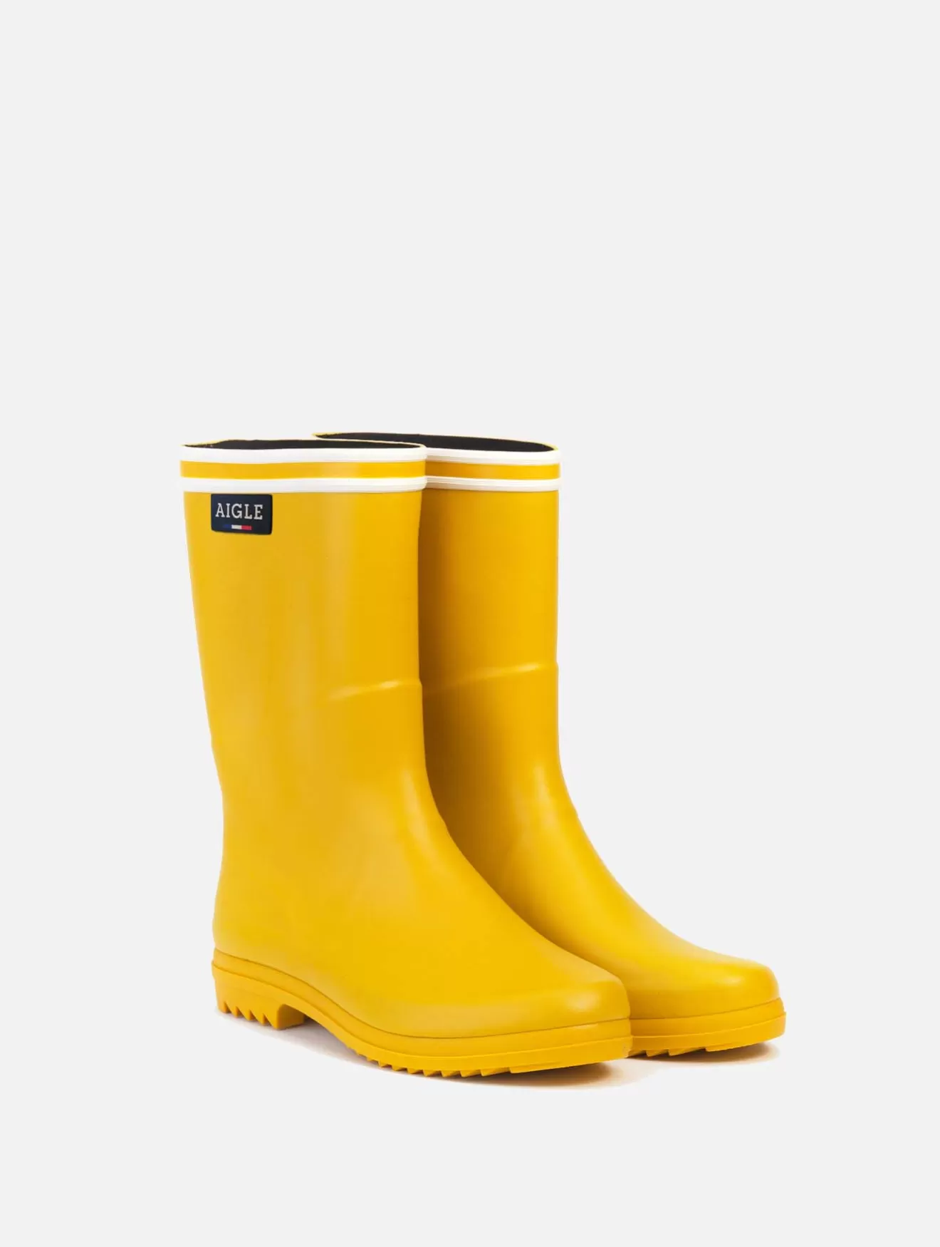 New Aigle Bottes De Pluie A Semelle Crantee Made In France Lemony