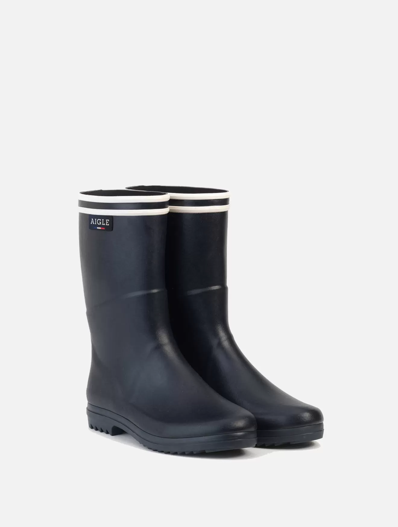 Sale Aigle Bottes De Pluie A Semelle Crantee Made In France Marine