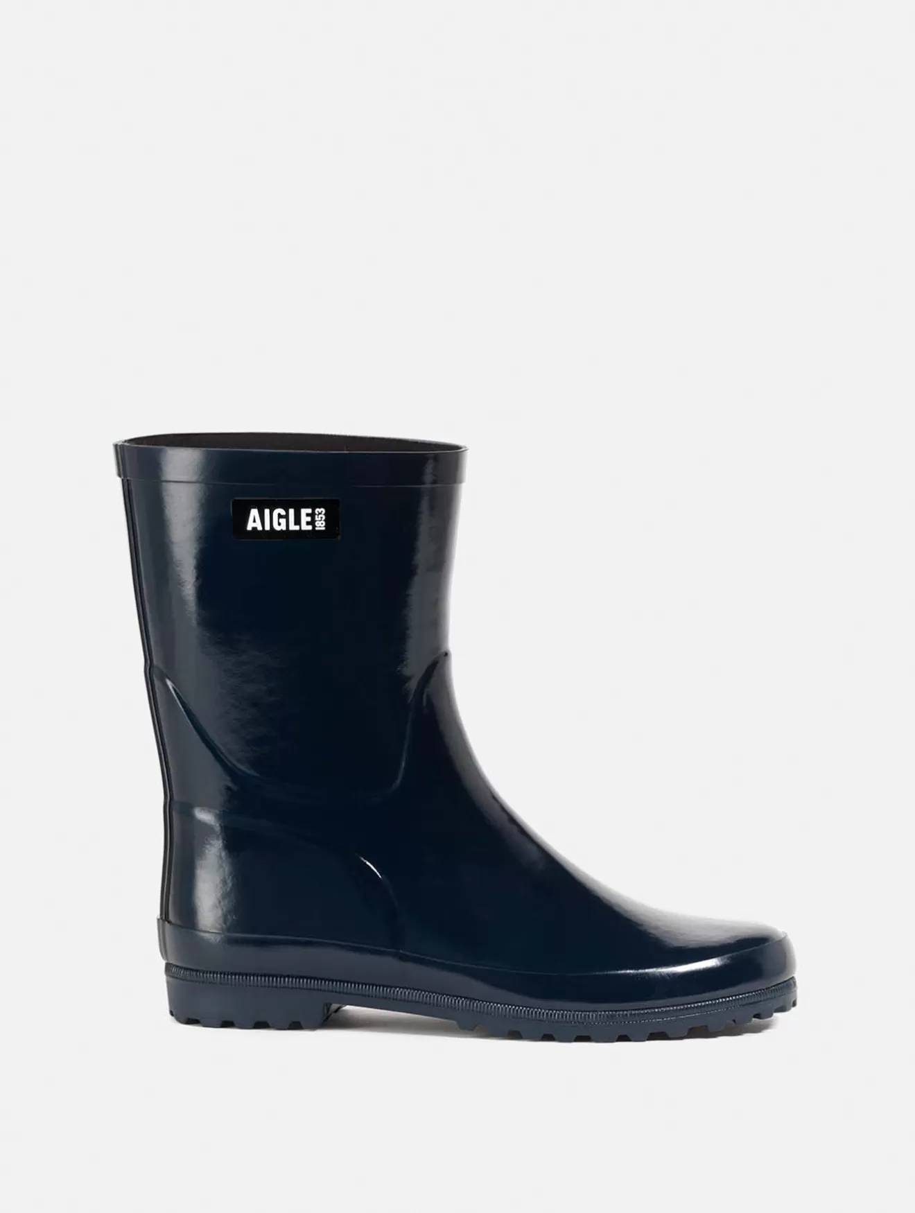 New Aigle Bottillon De Pluie Verni. Marine