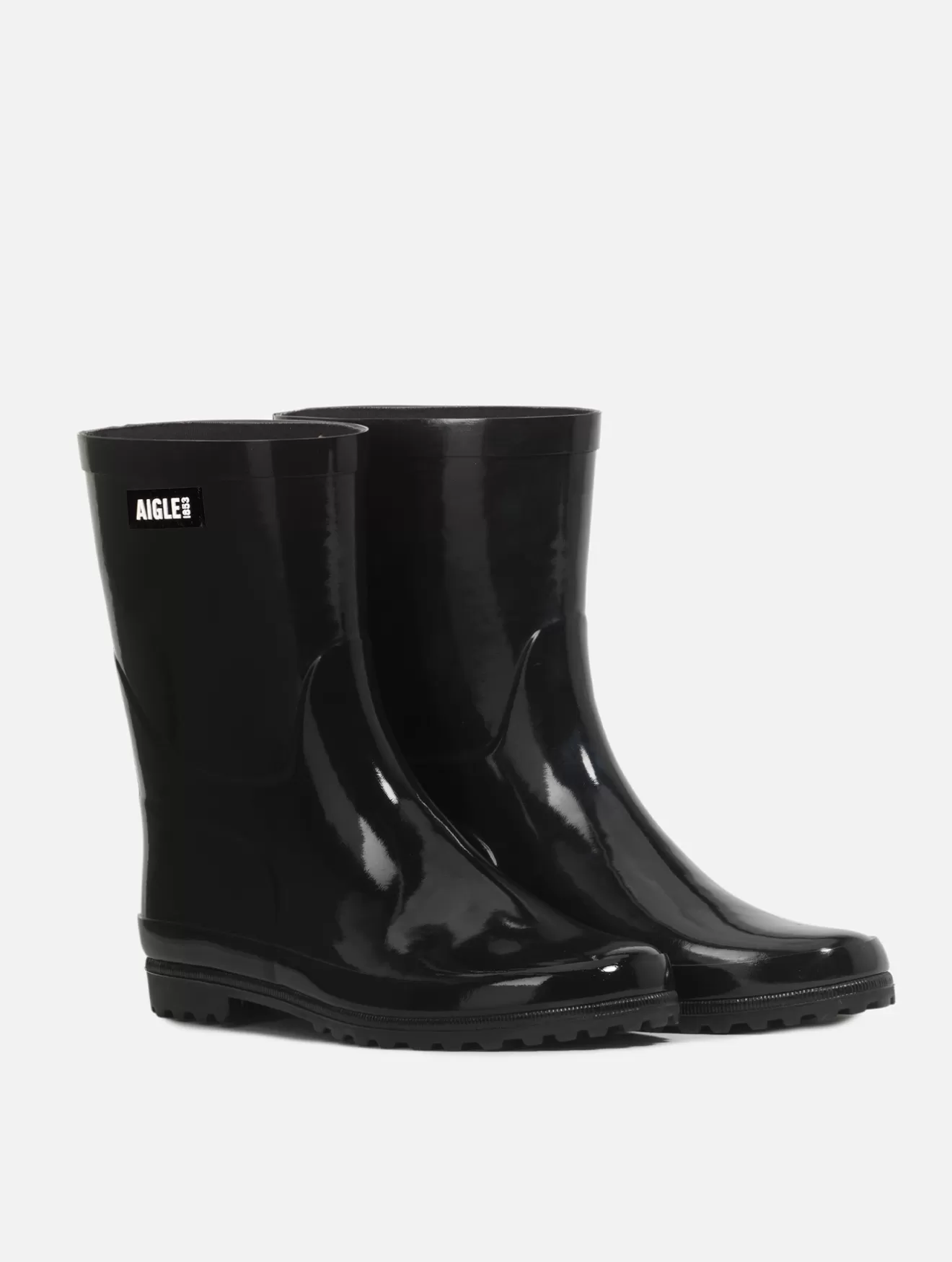 Flash Sale Aigle Bottillon De Pluie Verni. Noir