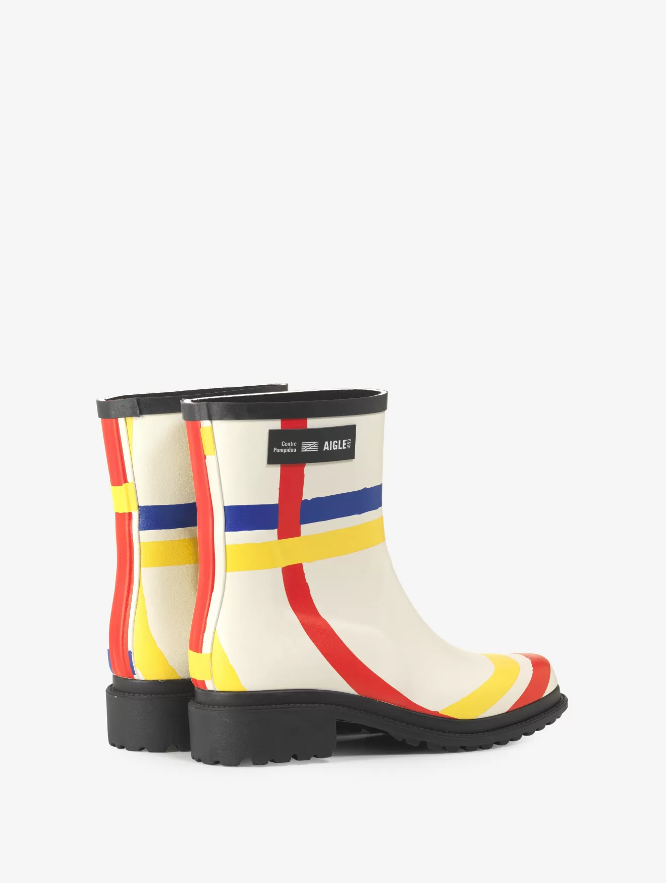 Fashion Aigle Bottillons De Pluie Made In France - X Centre Pompidou Mondrian
