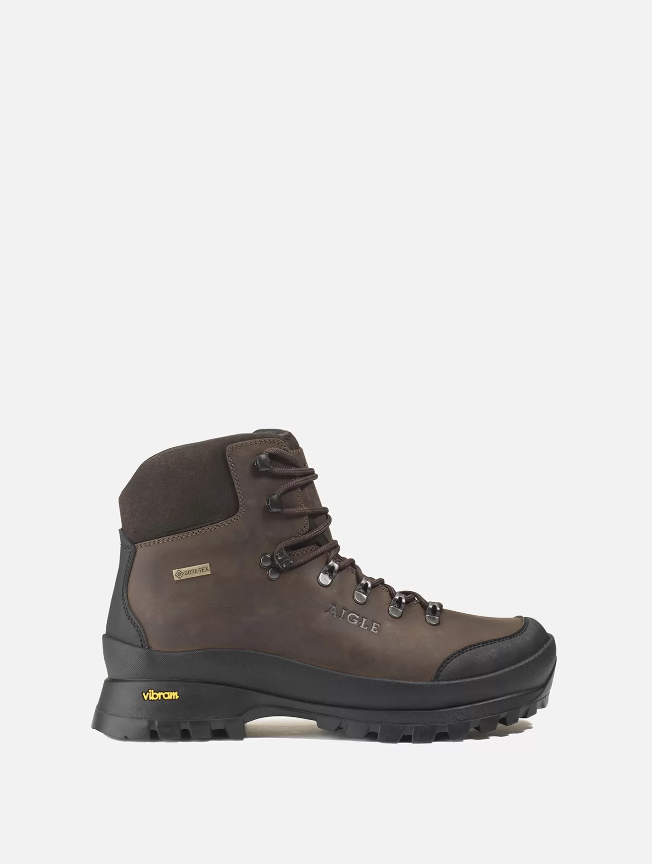 Discount Aigle Bottillons En Cuir Techniques Avec Membrane Gore-Tex® Et Semelle Vibram® Dark Brown