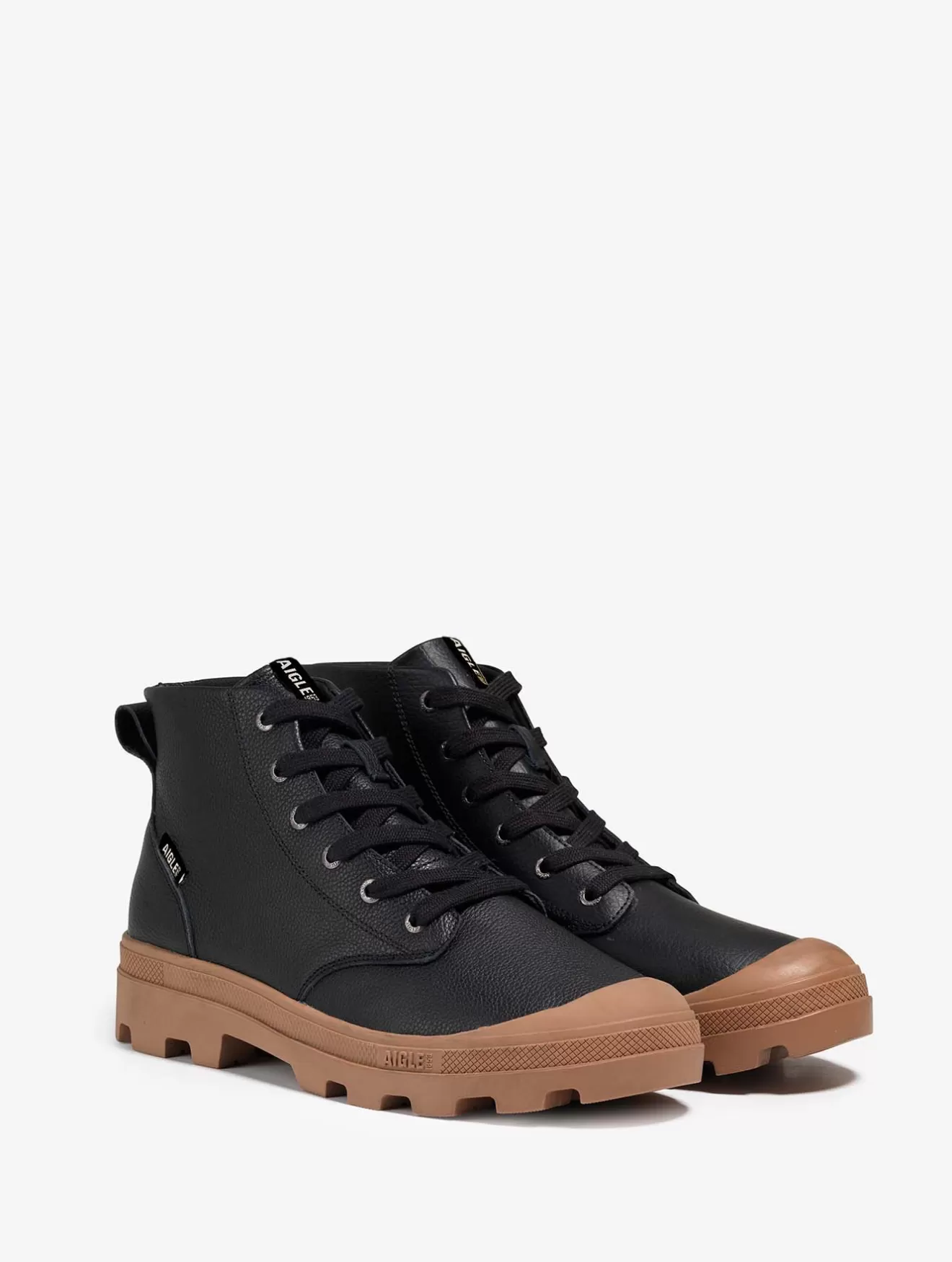 Sale Aigle Chaussure Polyvalente En Cuir Noir