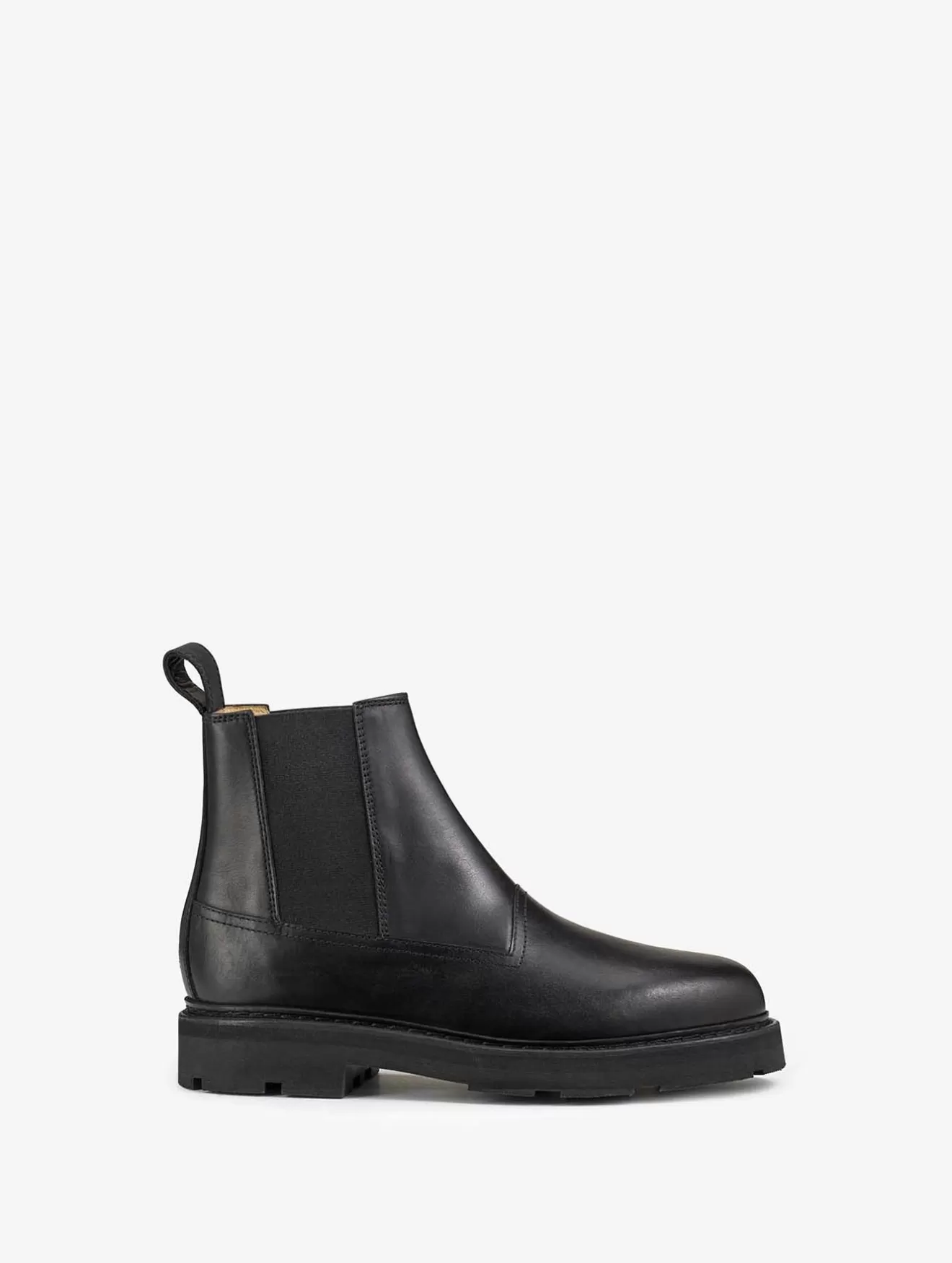 Cheap Aigle Chelsea Boot En Cuir Cousu Norgevien. Noir