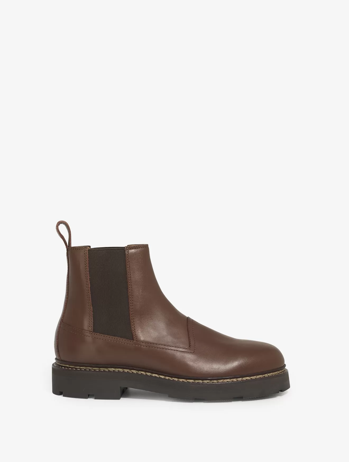 New Aigle Chelsea Boot En Cuir Cousu Norgevien. Bourbon