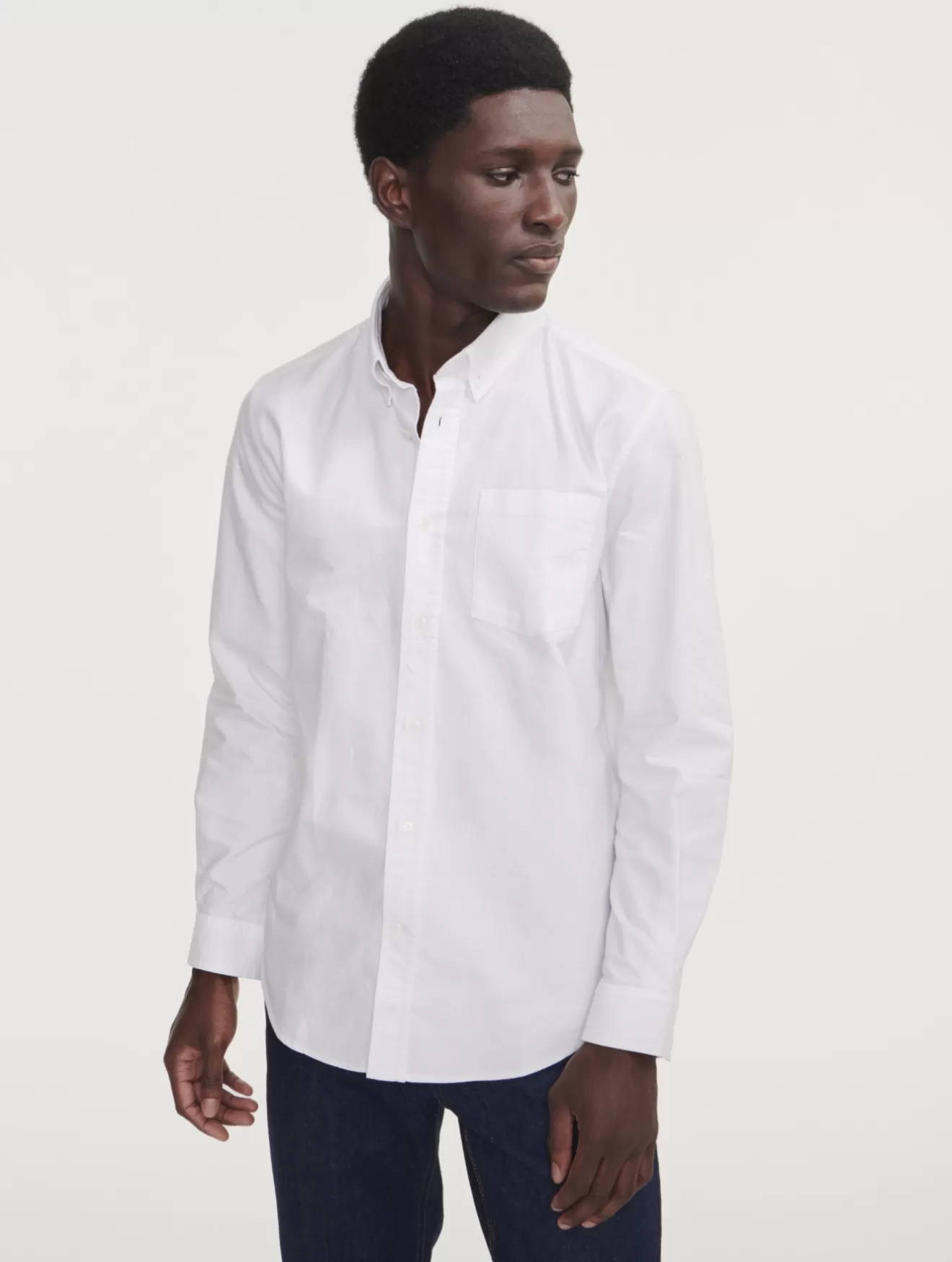 Sale Aigle Chemise Oxford A Manches Longues Blanc Aigle