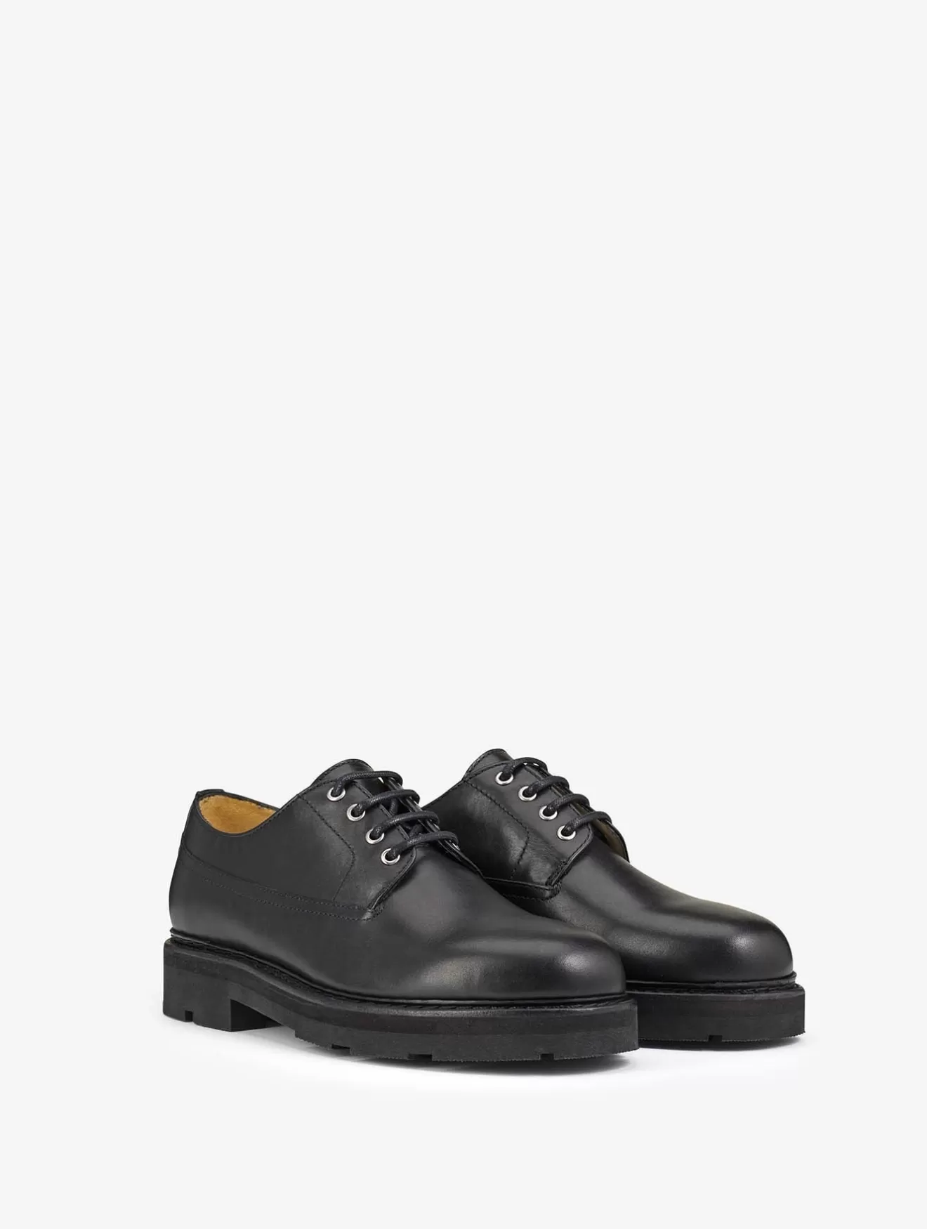 Cheap Aigle Derby En Cuir Cousu Norgevien. Noir