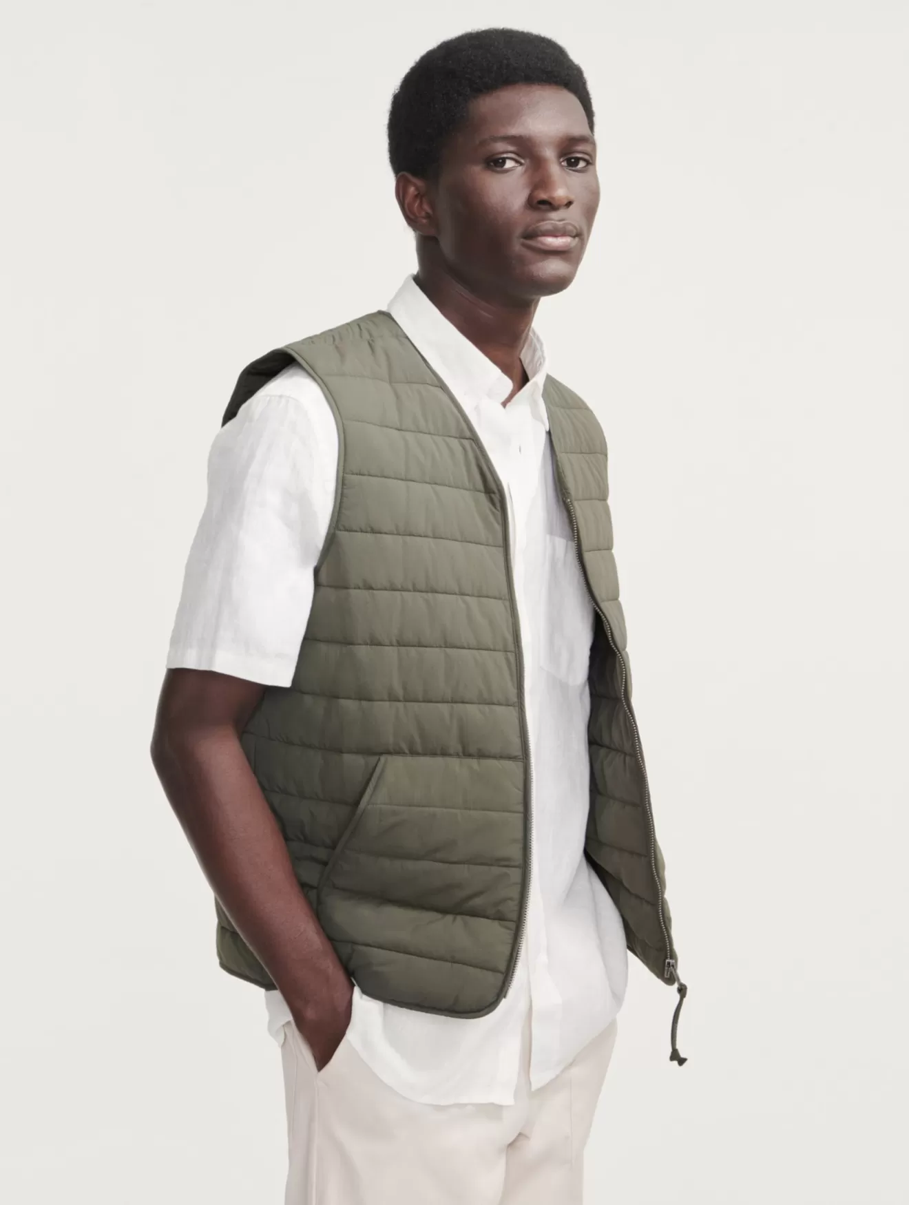 Flash Sale Aigle Gilet Sans Manches Court Deperlant Ouate Dupont Sorona® Avocat