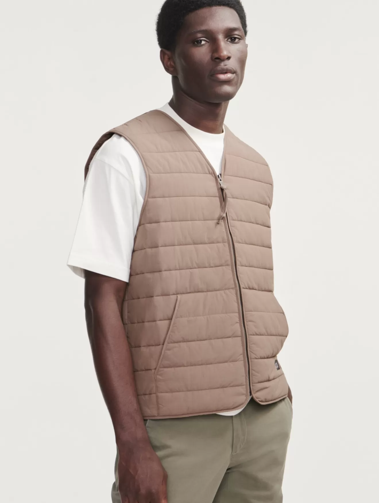 Hot Aigle Gilet Sans Manches Court Deperlant Ouate Dupont Sorona® Cappuccino