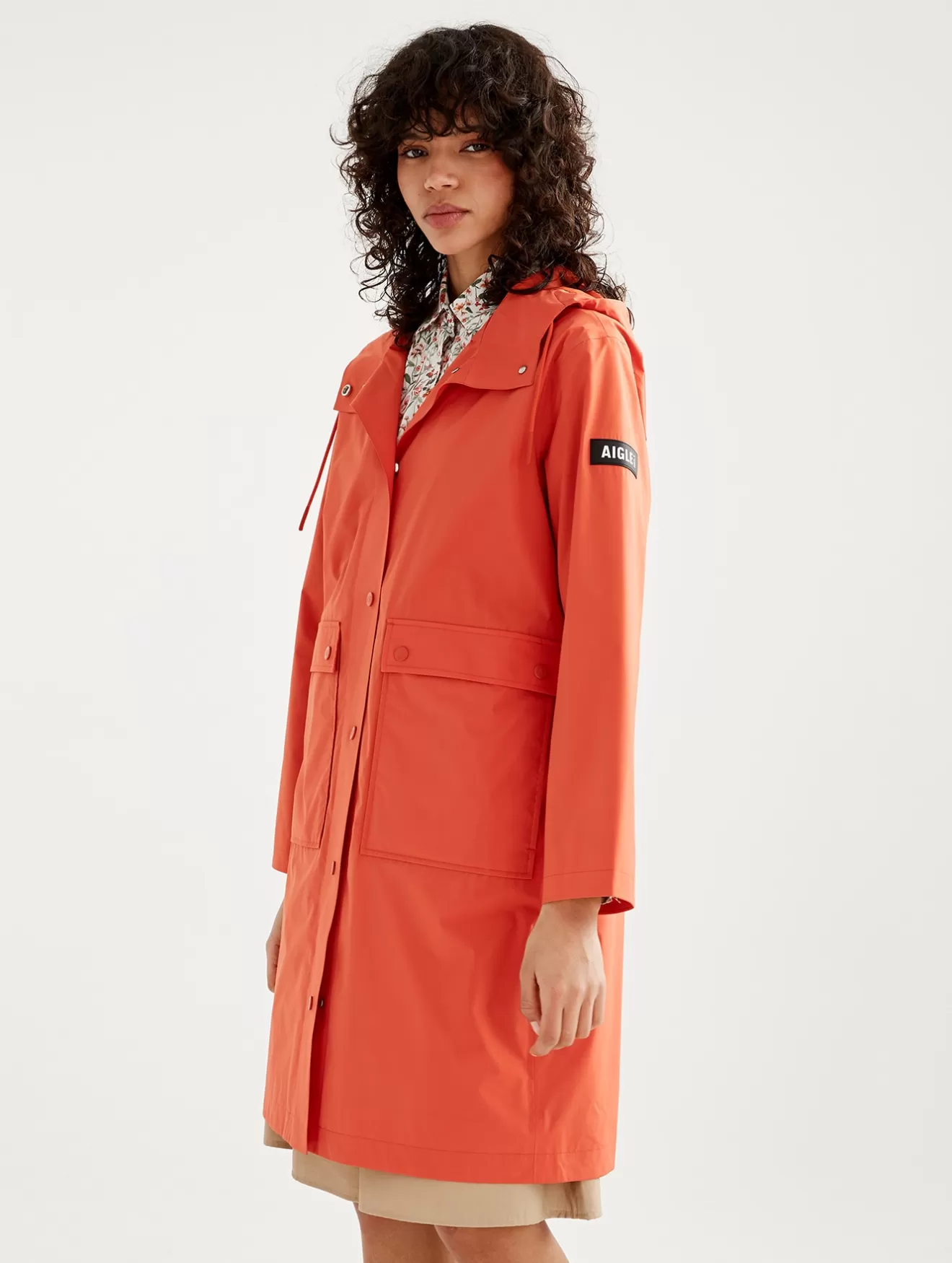 Hot Aigle Impermeable Long Mtd® A Capuche Harissa