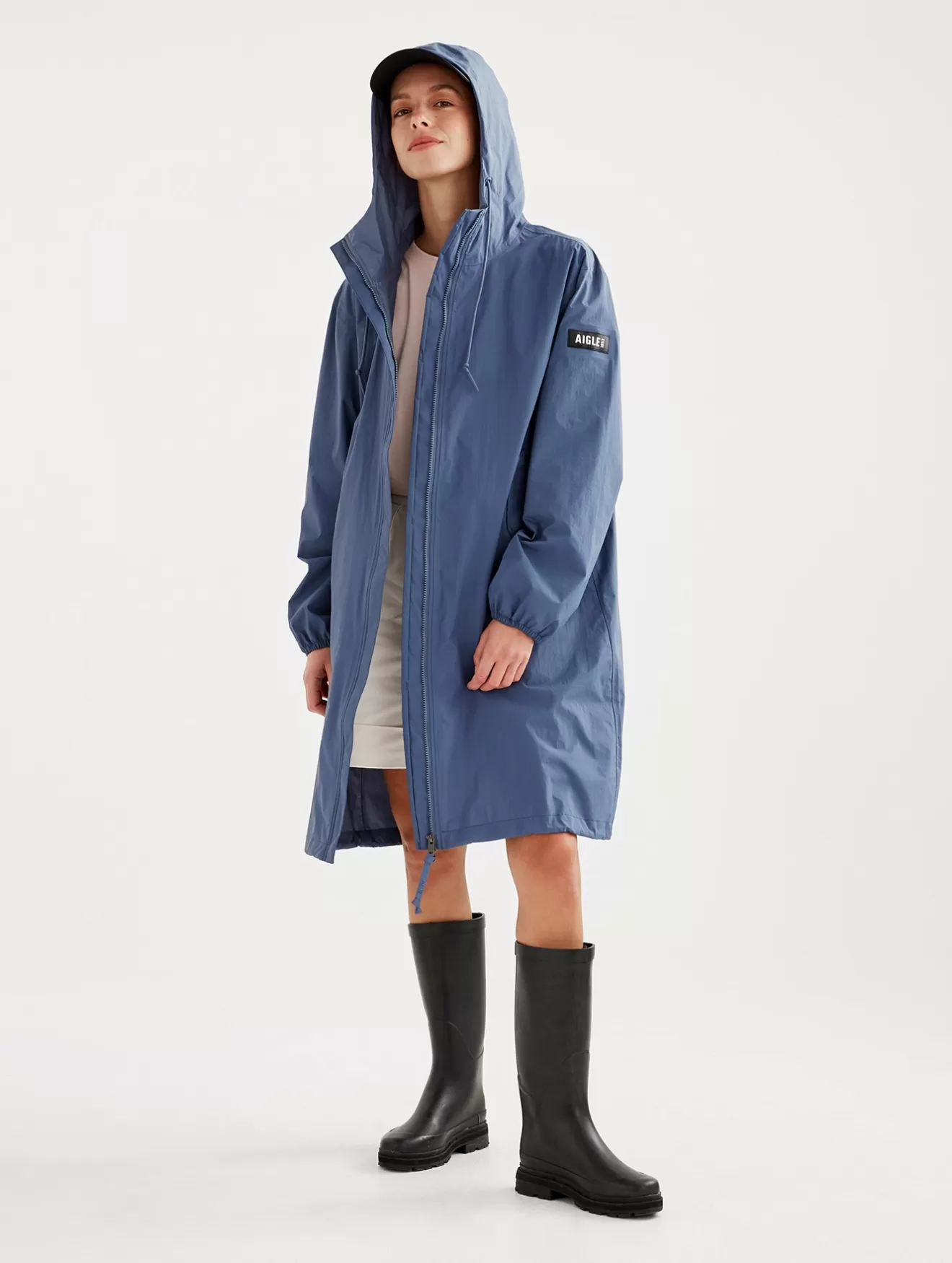 Discount Aigle Impermeable Long Mtd® A Capuche Marais