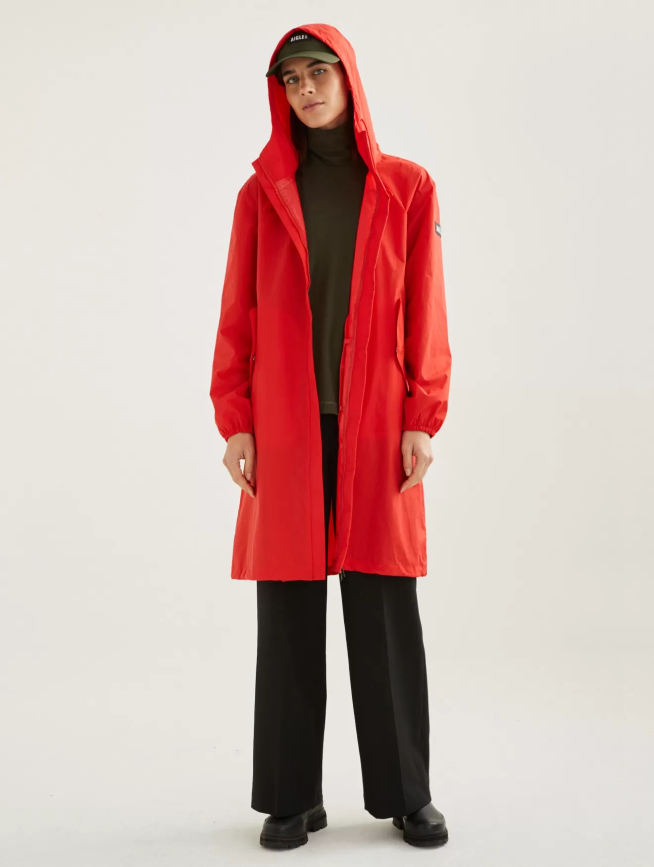 Cheap Aigle Impermeable Long Mtd® A Capuche Poppy
