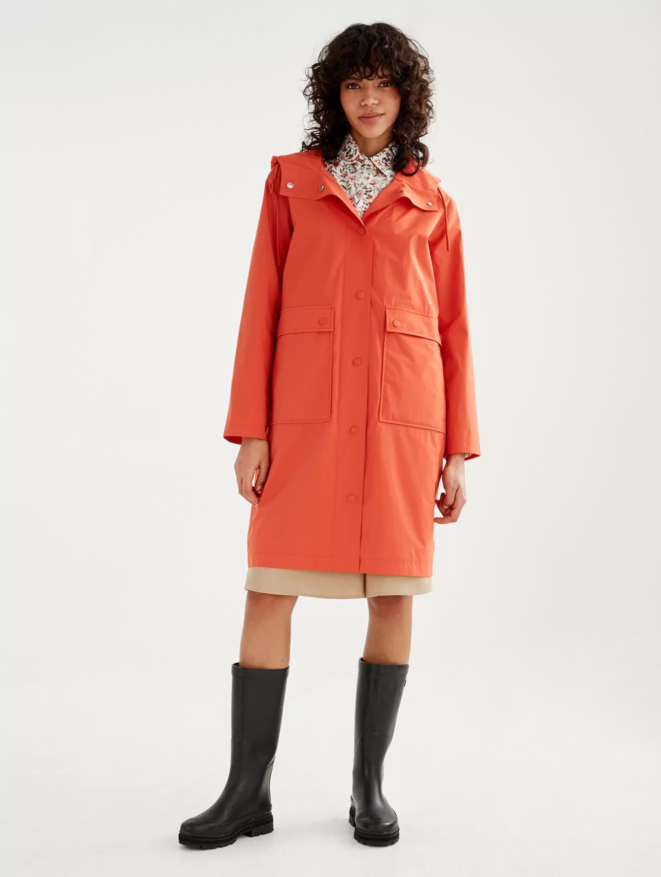 Hot Aigle Impermeable Long Mtd® A Capuche Harissa