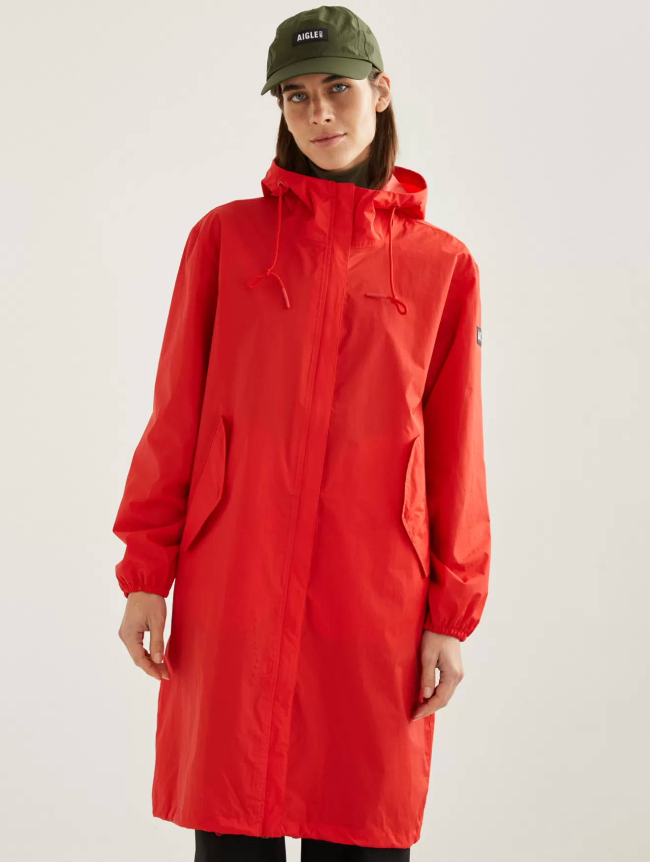 Cheap Aigle Impermeable Long Mtd® A Capuche Poppy