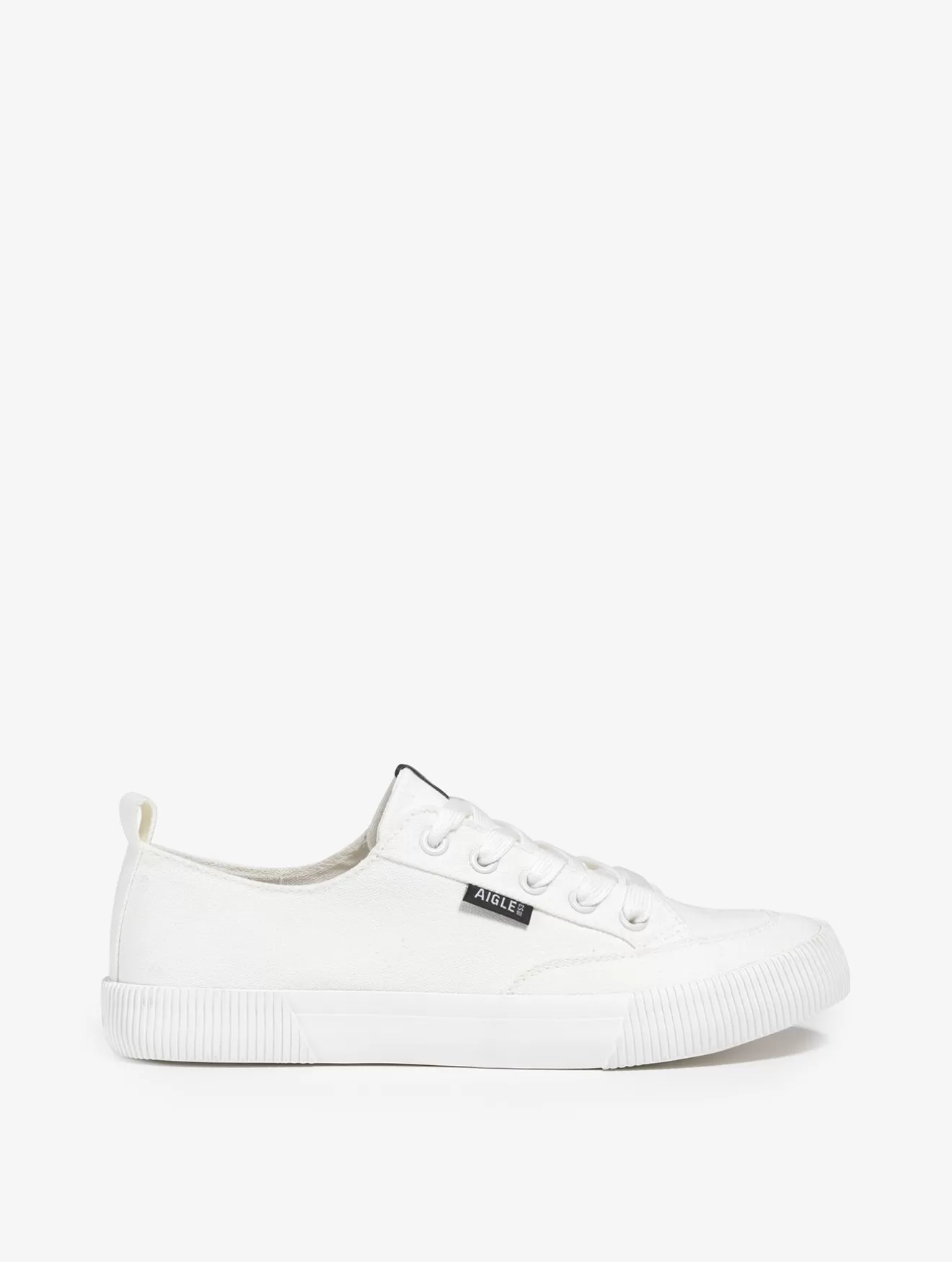 Online Aigle La Sneaker En Toile Indemodable. Blanc Aigle