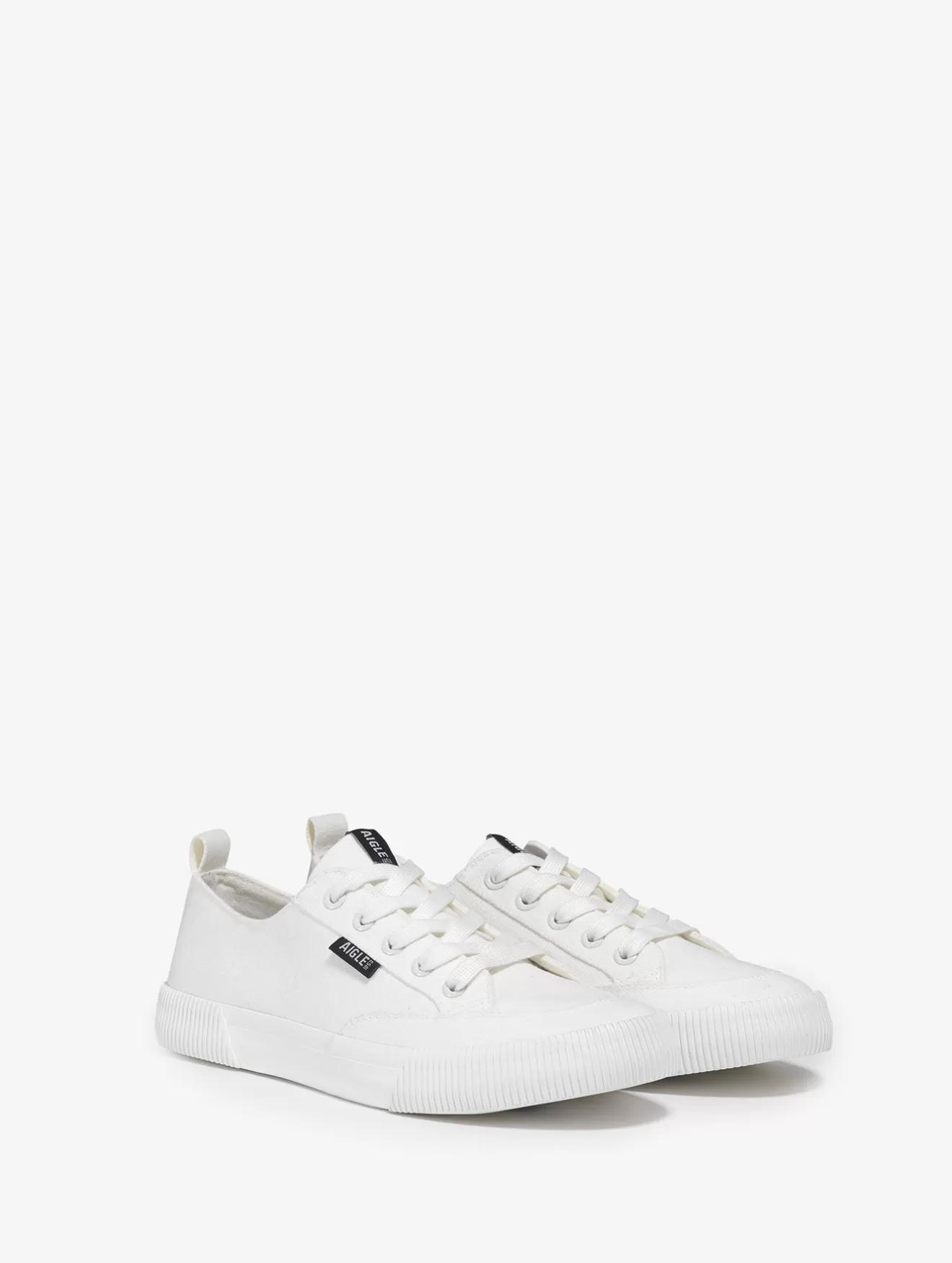 Online Aigle La Sneaker En Toile Indemodable. Blanc Aigle