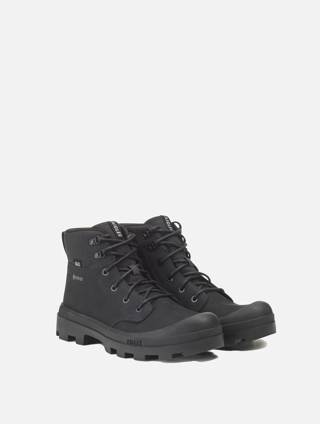 Best Aigle L'Iconique Chaussure De Marche , En Cuir Gore Tex®. Noir