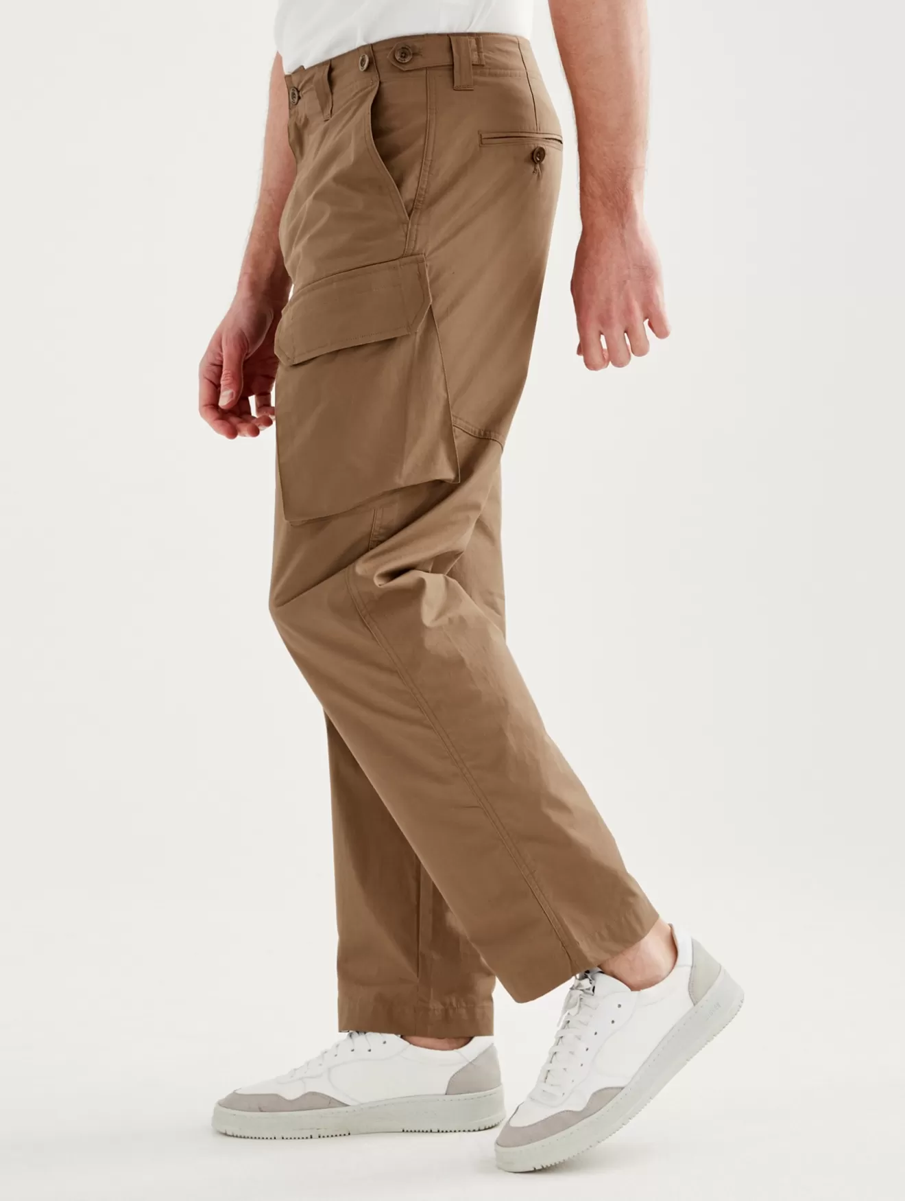 Store Aigle Pantalon Cargo Popeline Cappuccino