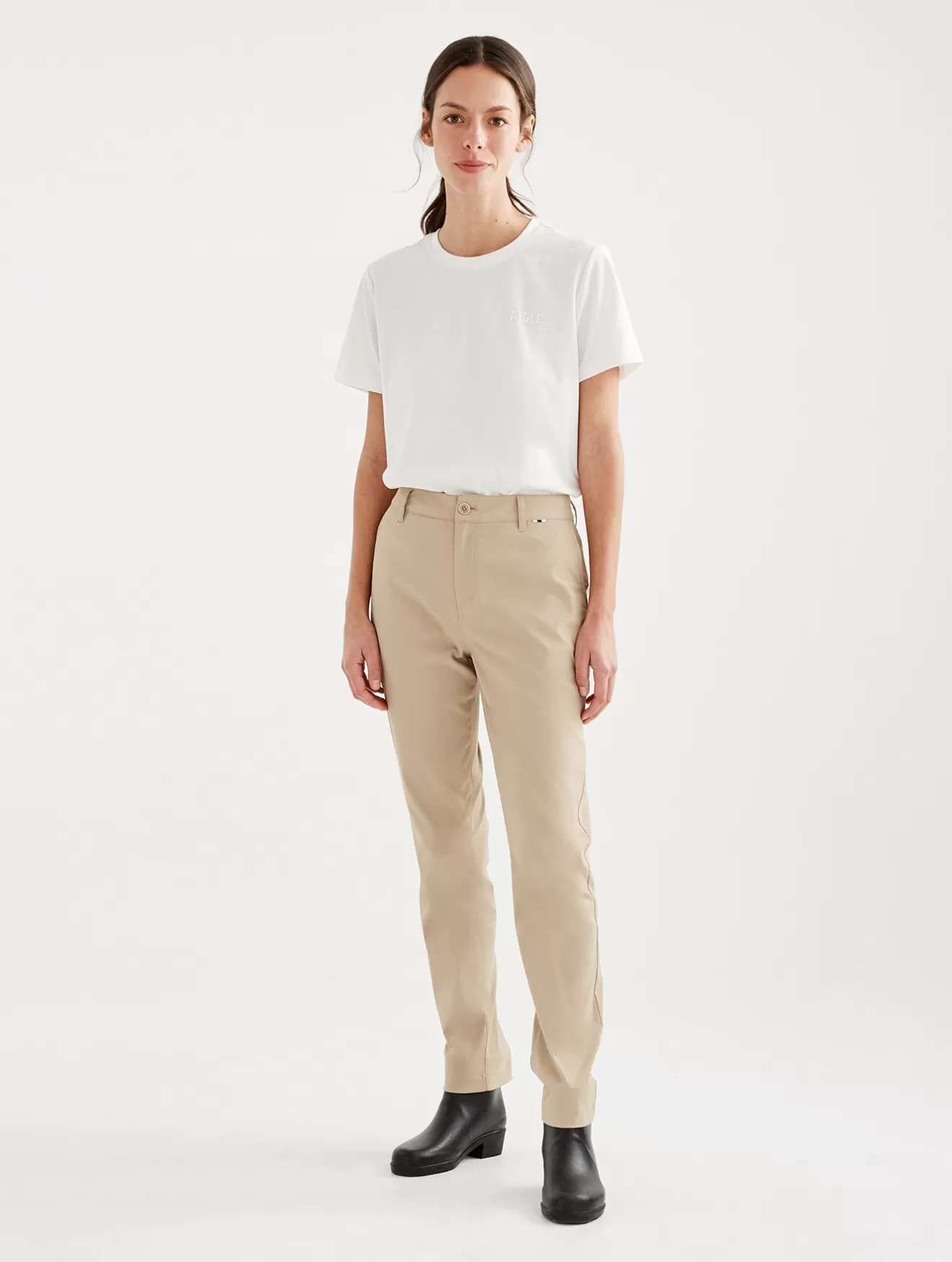 Clearance Aigle Pantalon Chino Slim Dry Fast Femme Osier I