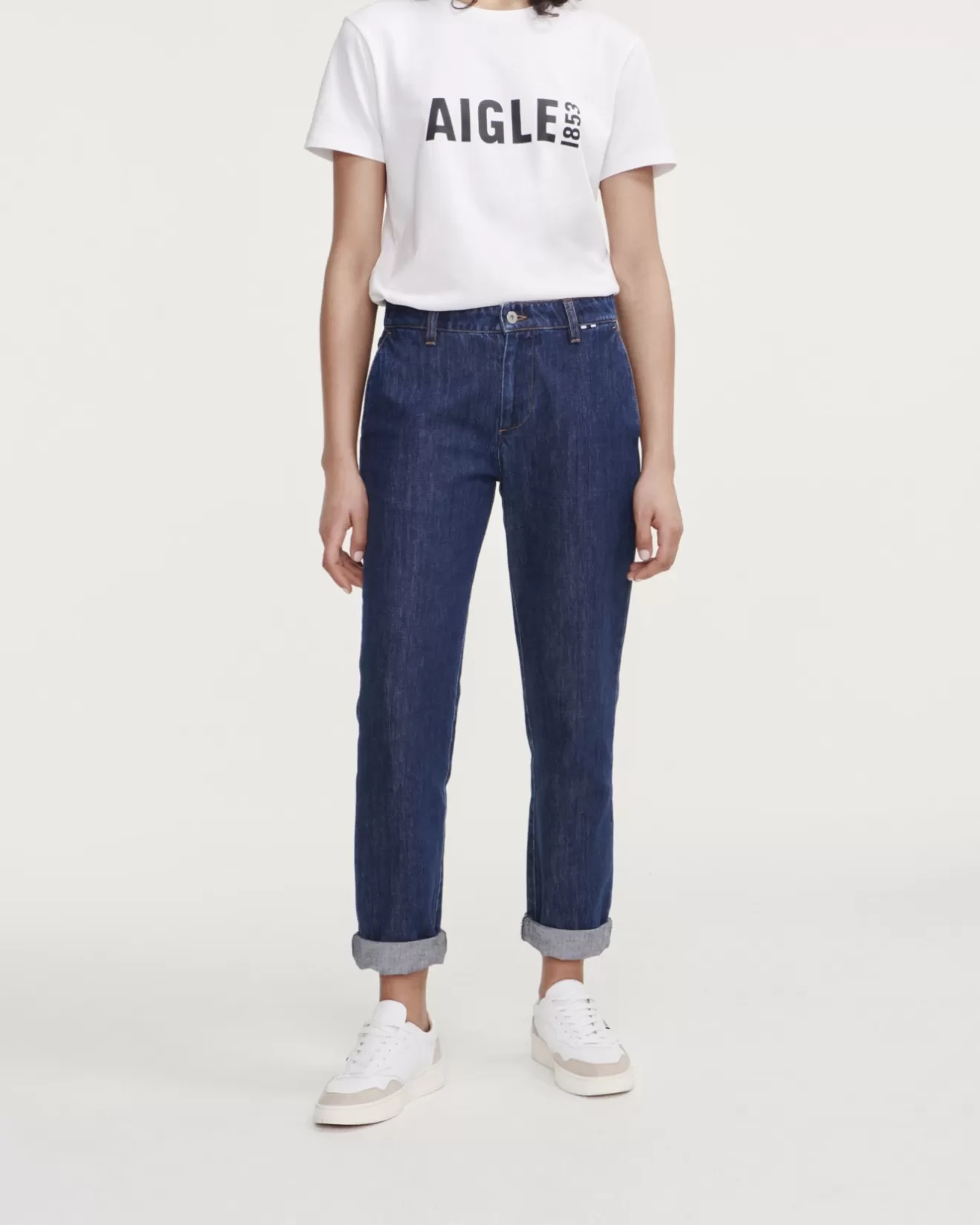 Outlet Aigle Pantalon Droit Denim