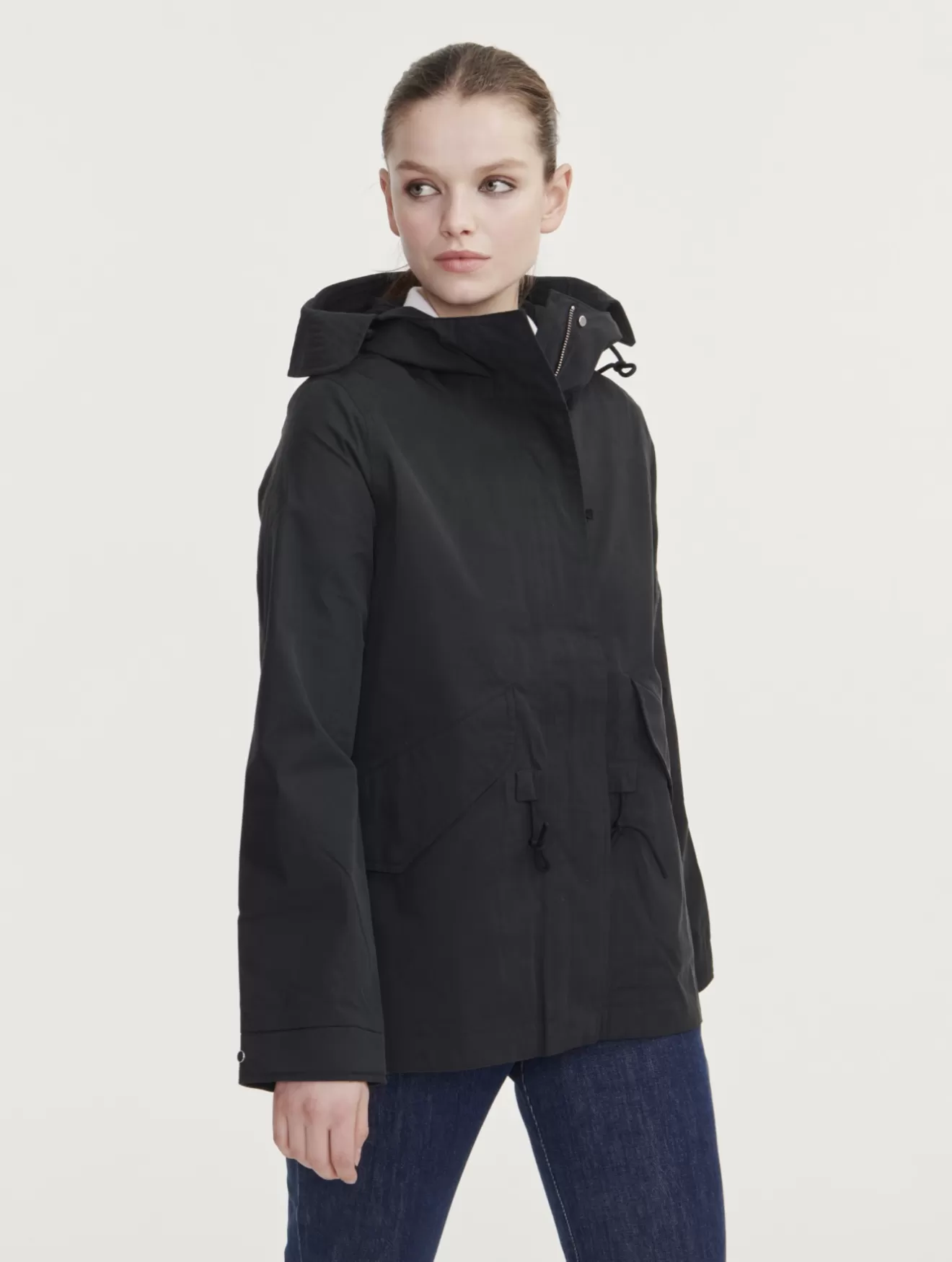 Outlet Aigle Parka Fishtail Courte Mtd® A Capuche Noir