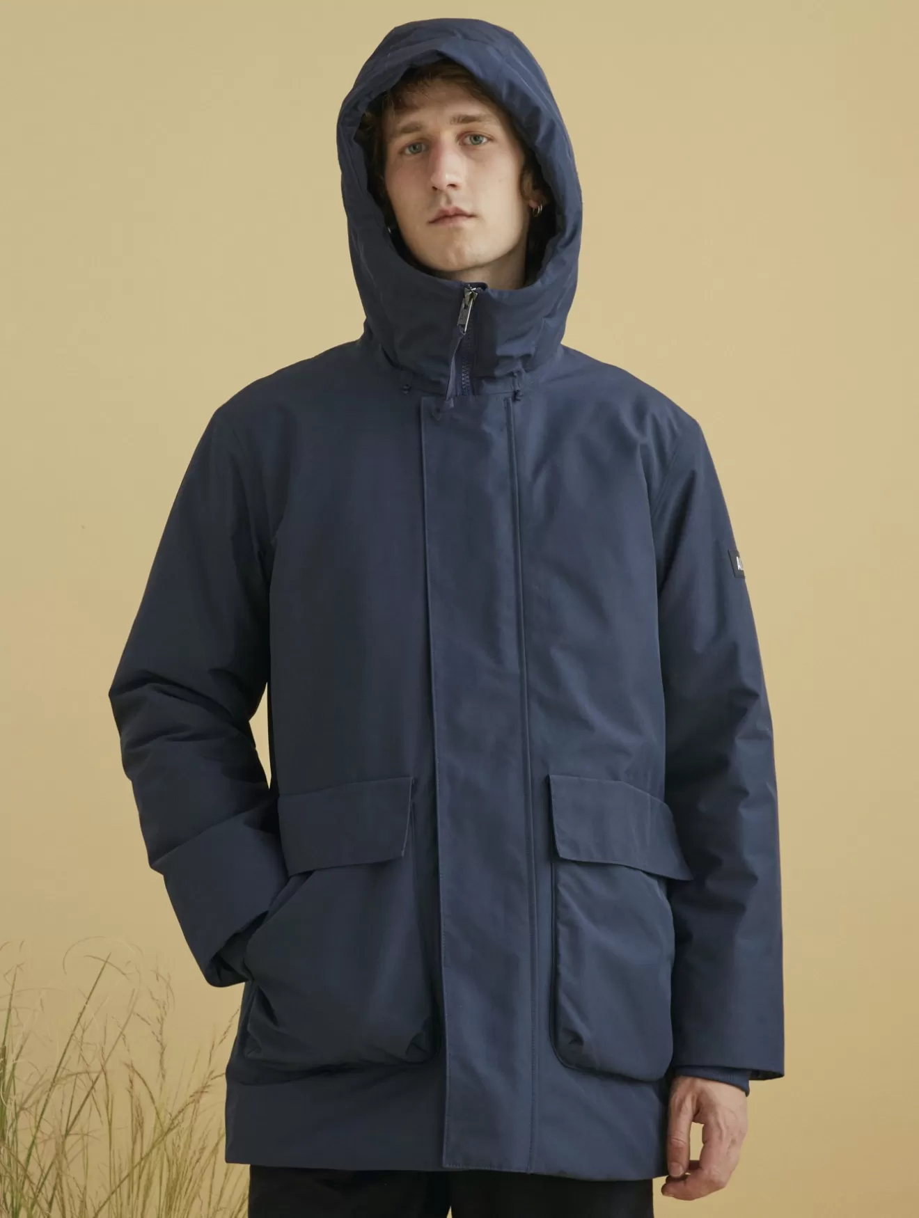 Flash Sale Aigle Parka Mi-Longue Gore-Tex® Ouate Dupont Sorona® A Capuche Bleu Empire