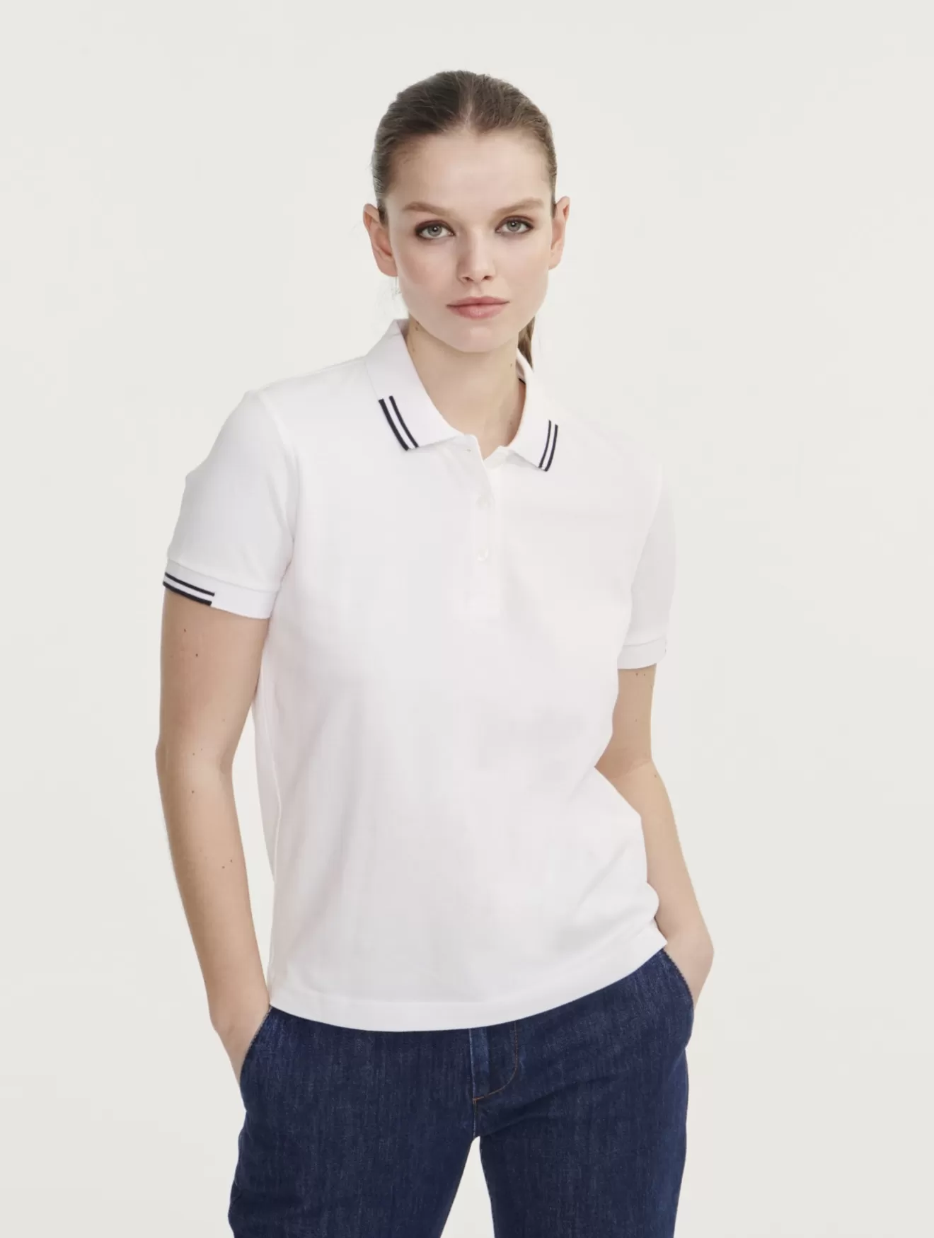 Discount Aigle Polo Pique Manches Courtes Blanc Aigle