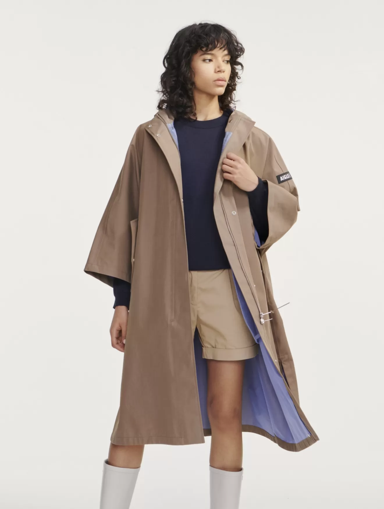 Discount Aigle Poncho Oversize Mtd® Cappuccino