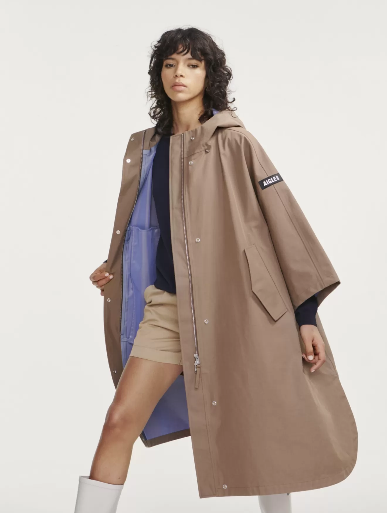 Discount Aigle Poncho Oversize Mtd® Cappuccino