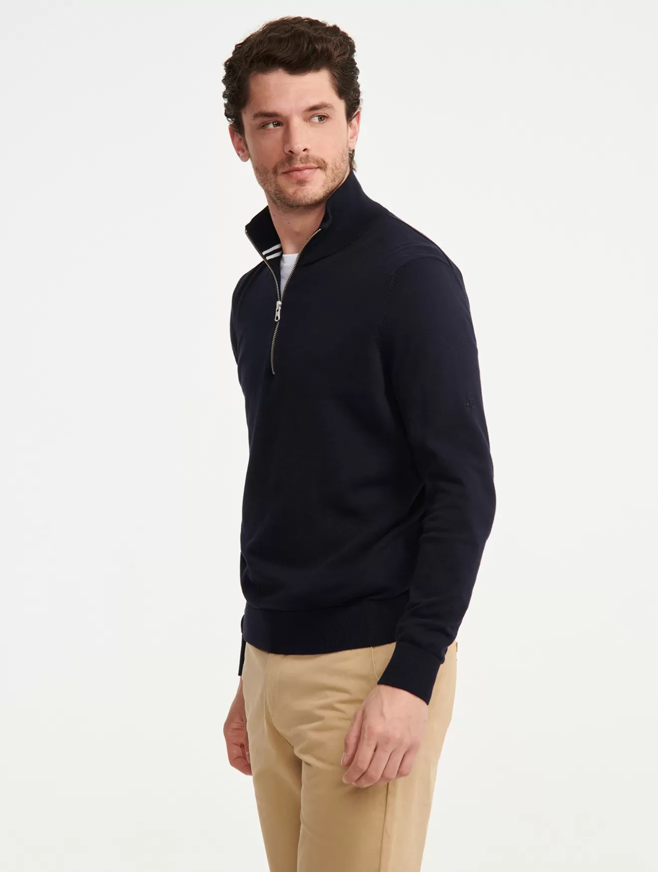 Cheap Aigle Pull Col Montant Demi-Zip Fine Jauge Empire