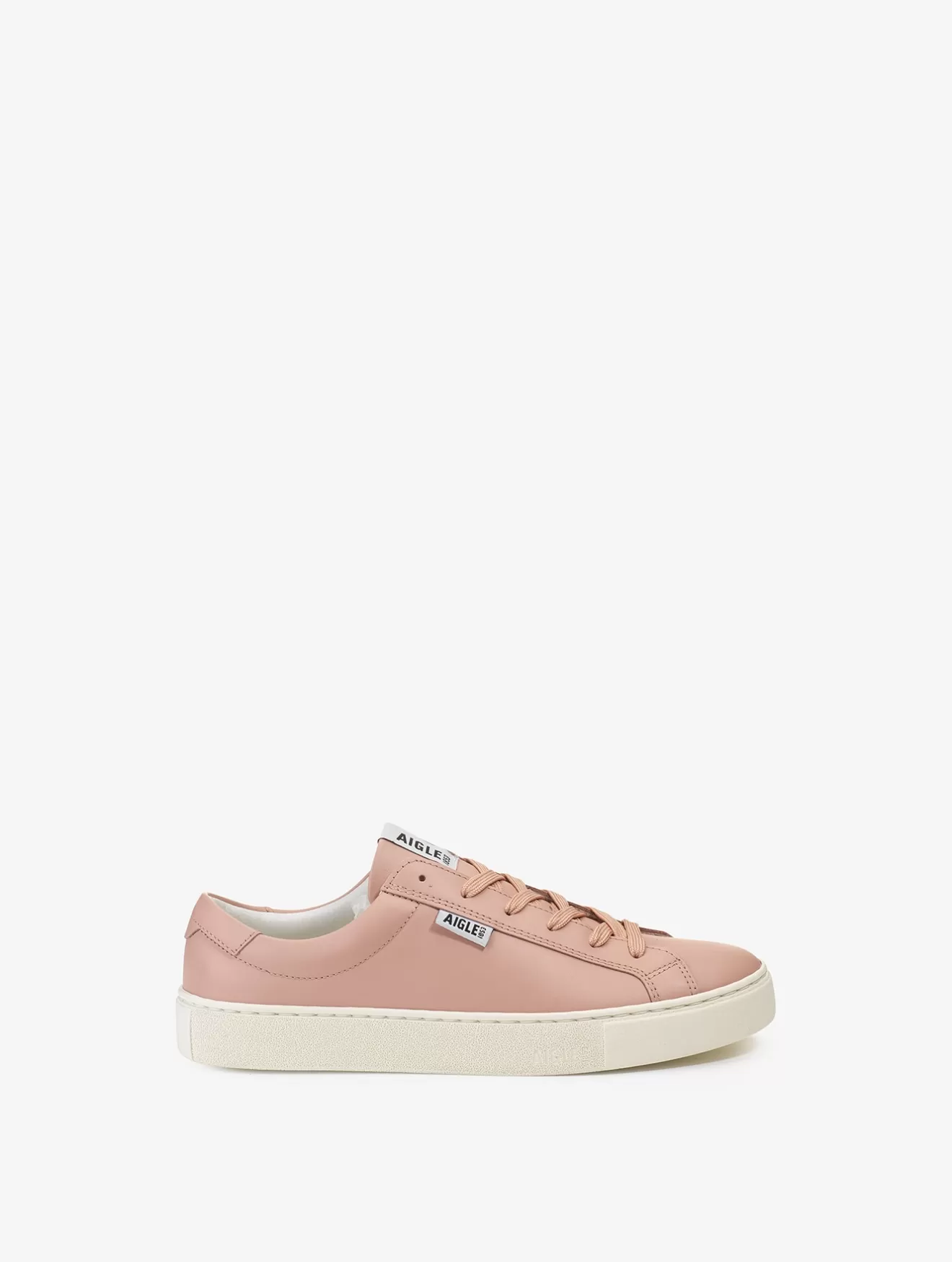 Sale Aigle Sneaker En Cuir Intemporelle Et Responsable. Misty Rose