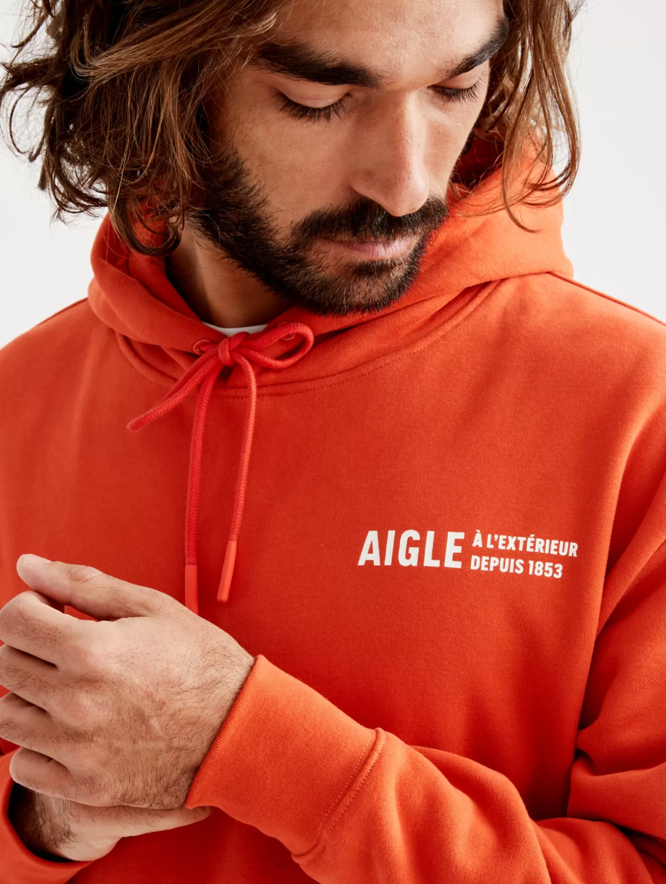 New Aigle Sweatshirt A Capuche Imprime Harissa