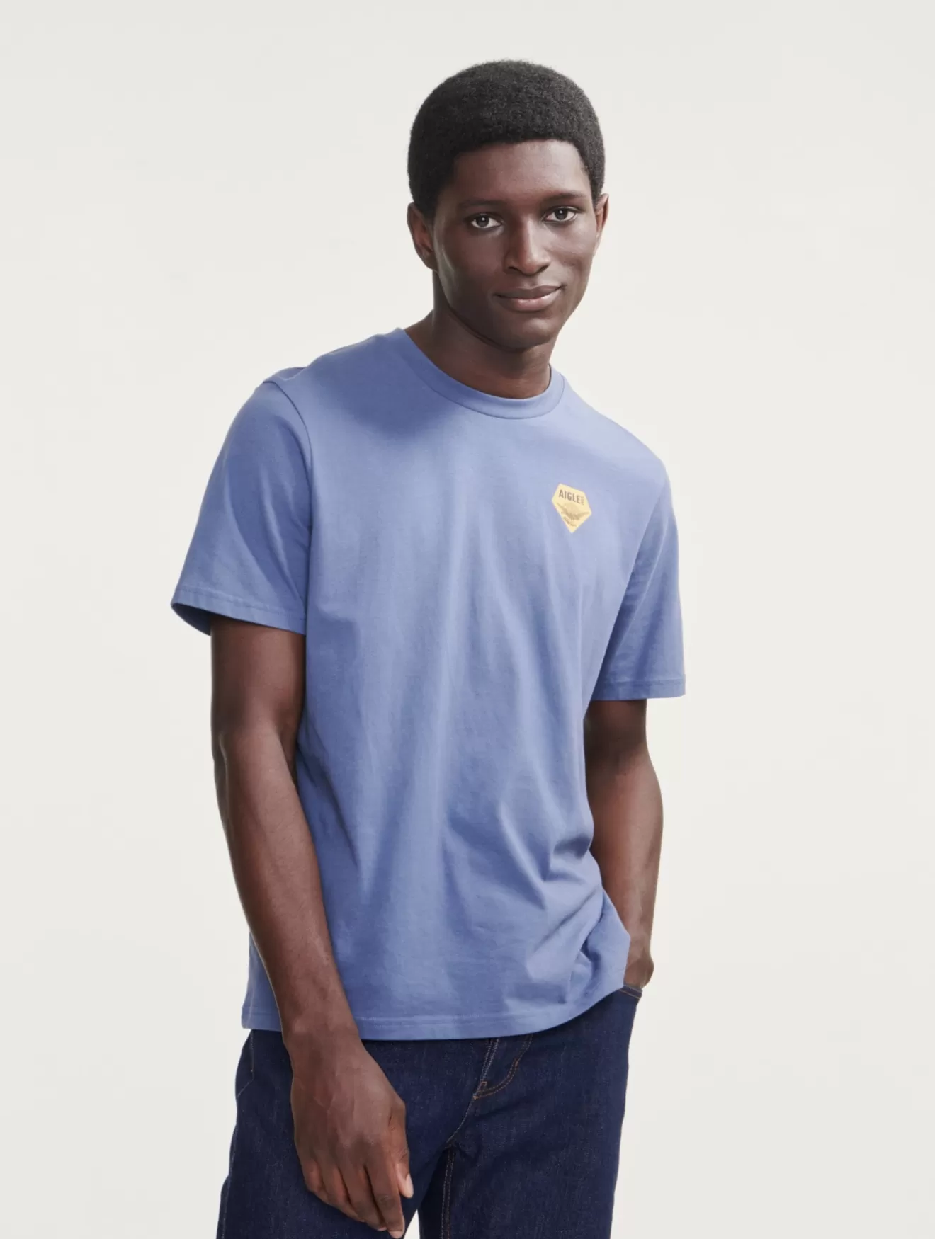 Sale Aigle T Shirt Col Rond Imprime Marais