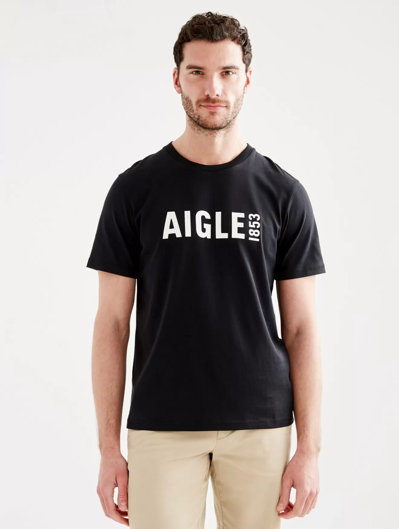 Best Aigle T Shirt Pyratex® Col Rond Imprime Noir