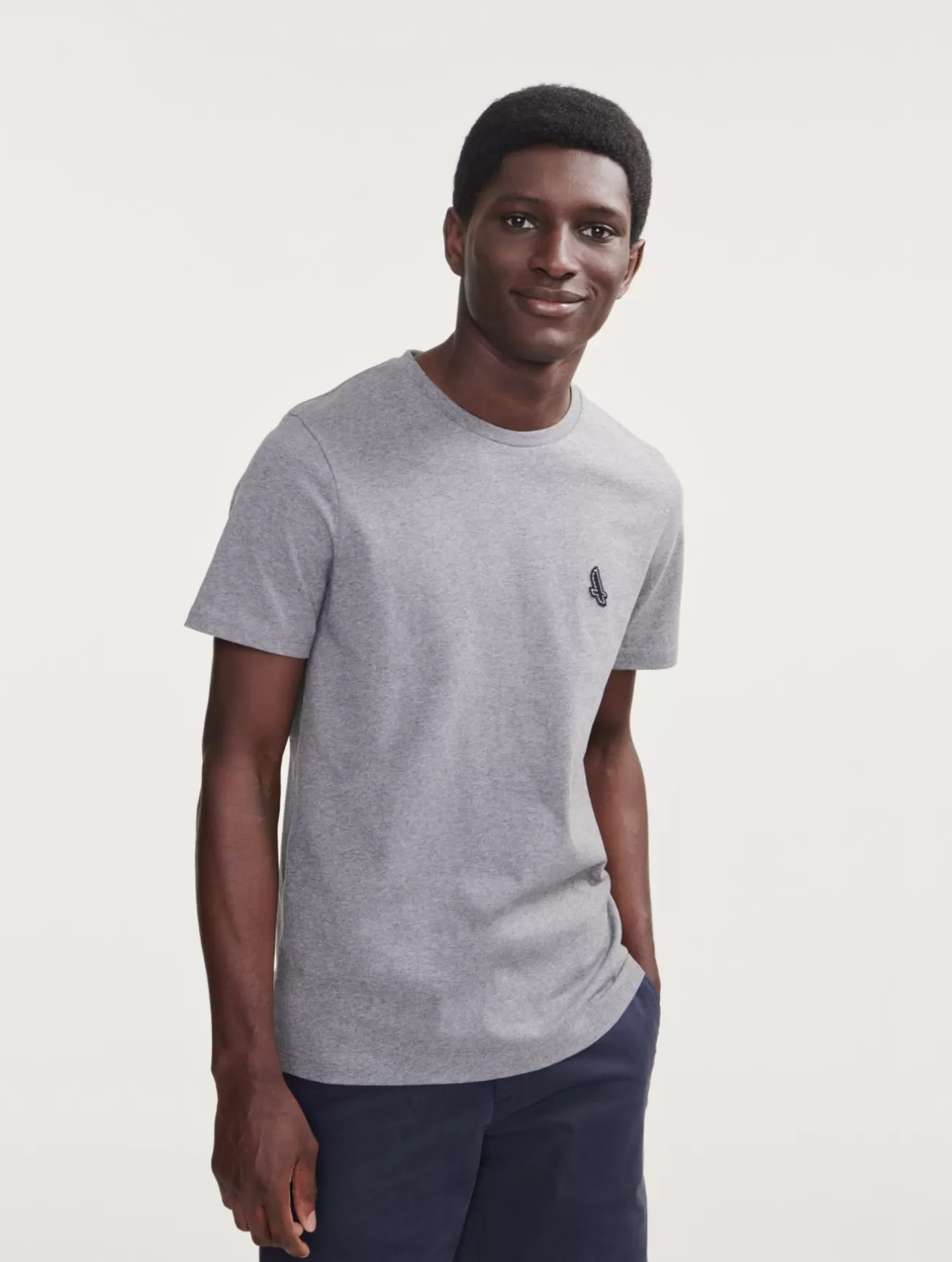 Hot Aigle Tee-Shirt Col Rond Heather Grey