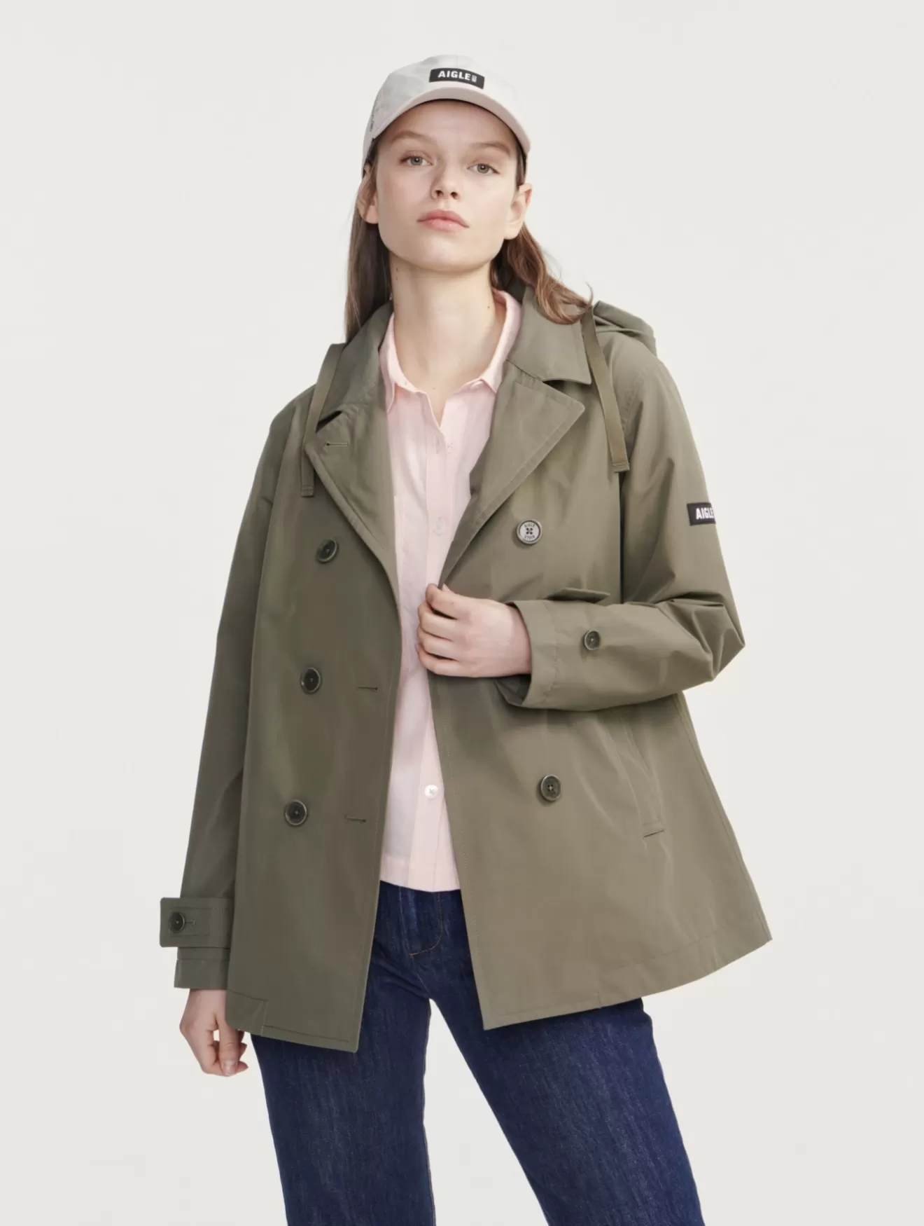 Flash Sale Aigle Trench-Coat Court Gore-Tex® Pour Femme Taillis I