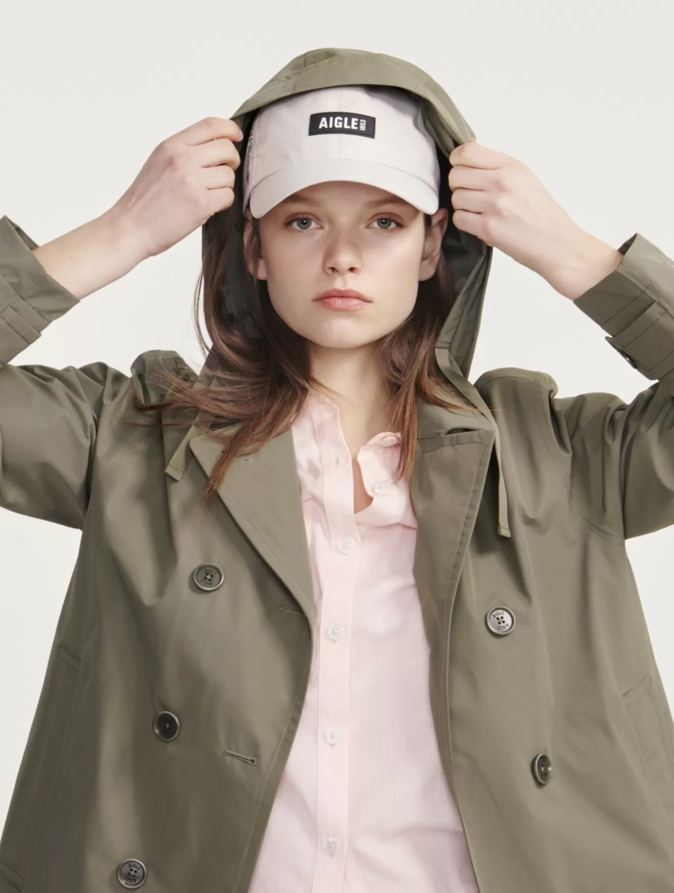 Flash Sale Aigle Trench-Coat Court Gore-Tex® Pour Femme Taillis I