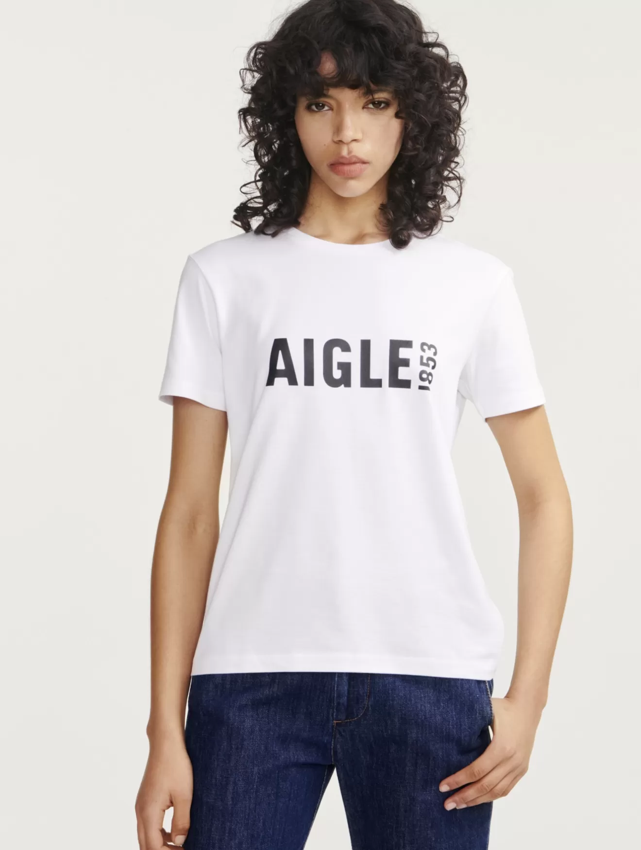 Best Aigle T-Shirt Pyratex® Manches Courtes Imprime Blanc Aigle