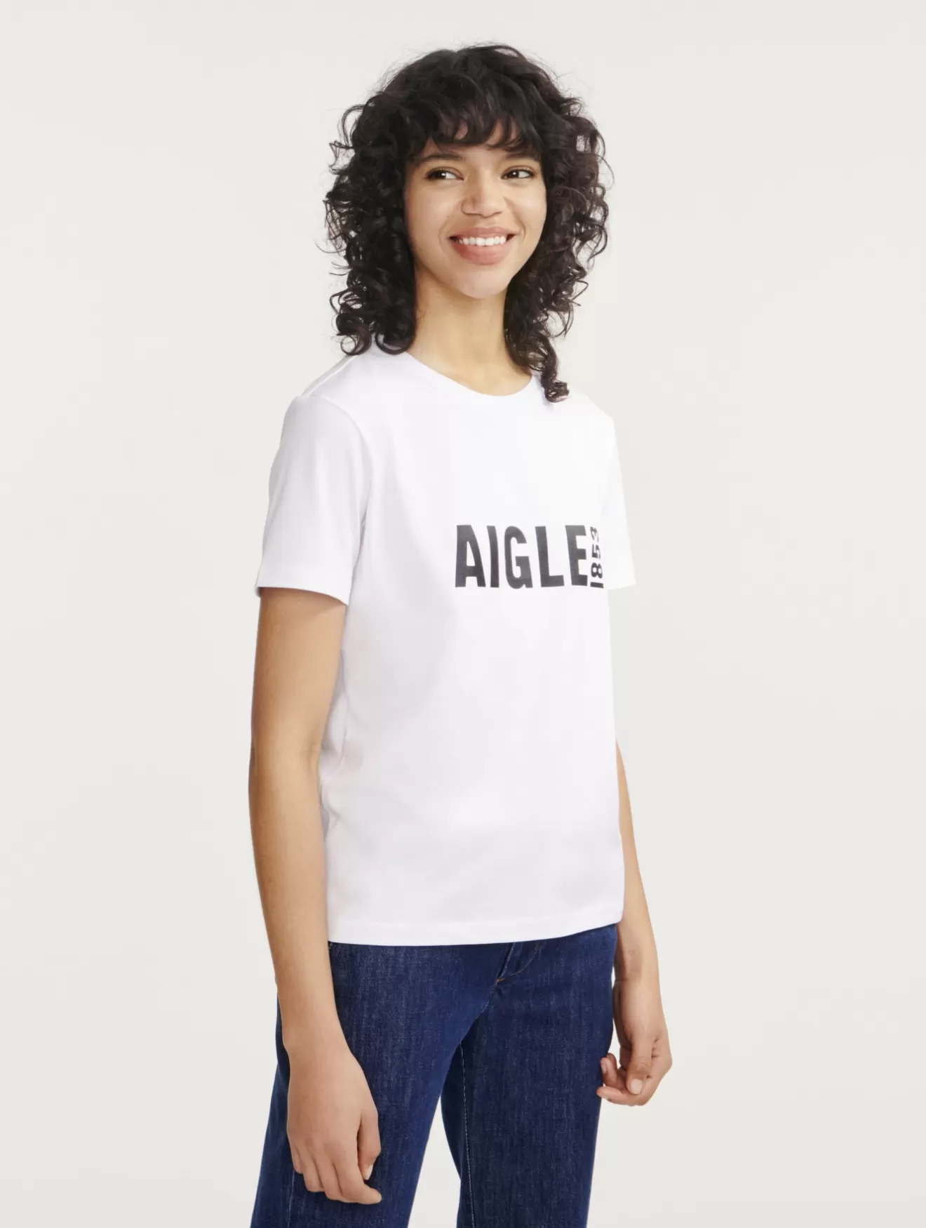 Best Aigle T-Shirt Pyratex® Manches Courtes Imprime Blanc Aigle